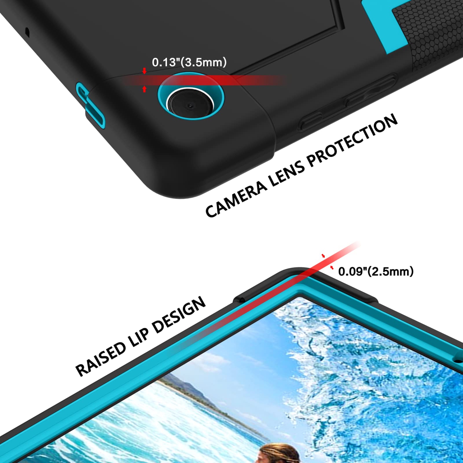 Étui robuste et antichoc pour tablette Galaxy Tab A8 10,5 2022 SM-X200 X205 de Samsung avec béquille pour enfants 3-en-1 de Samsung pour Galaxy Tab