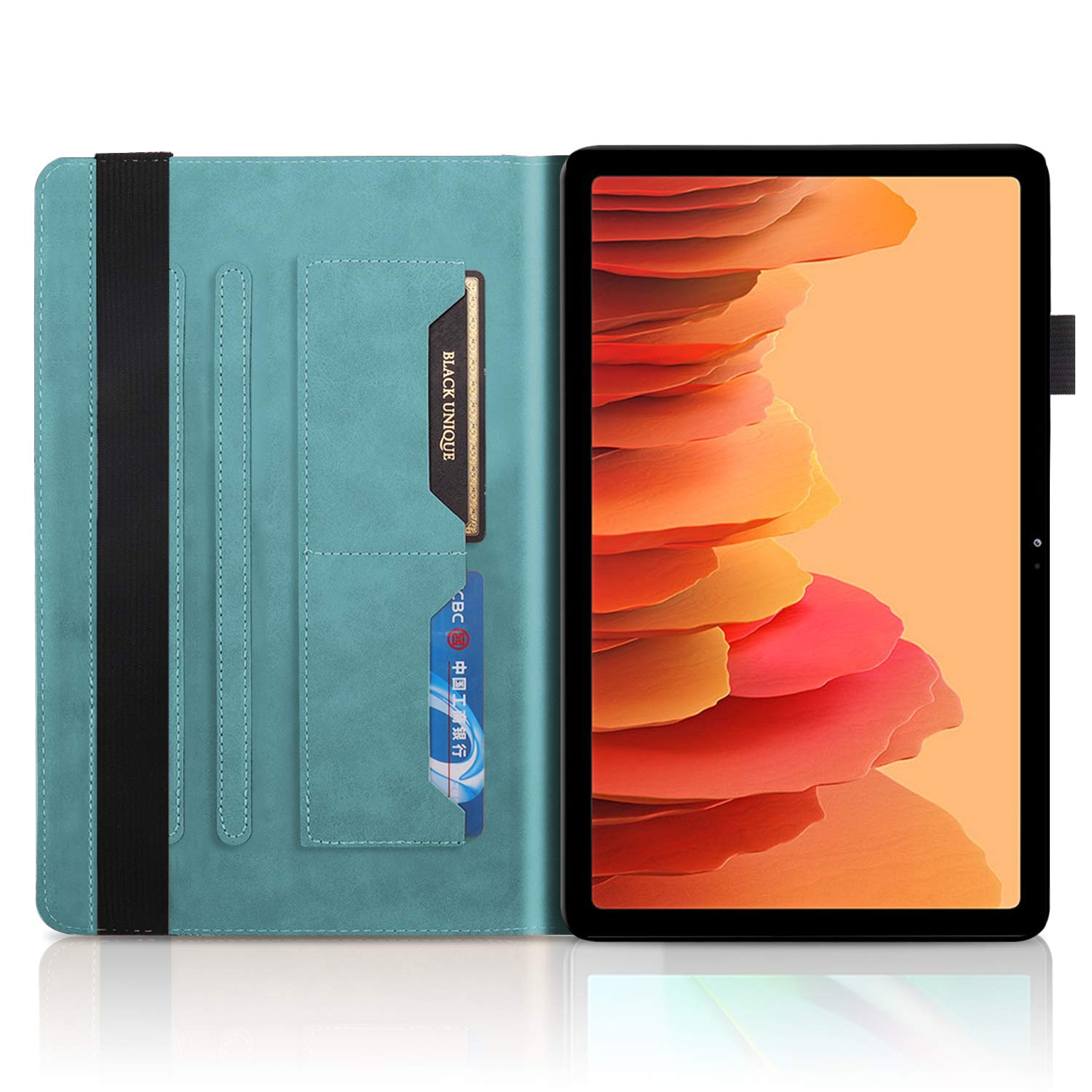 Samsung Galaxy Tab Case for S8 2022/S7 2020 11 Inch Case PU Leather Folio Stand Cover Shell with Pencil Holder Multi-Angle V