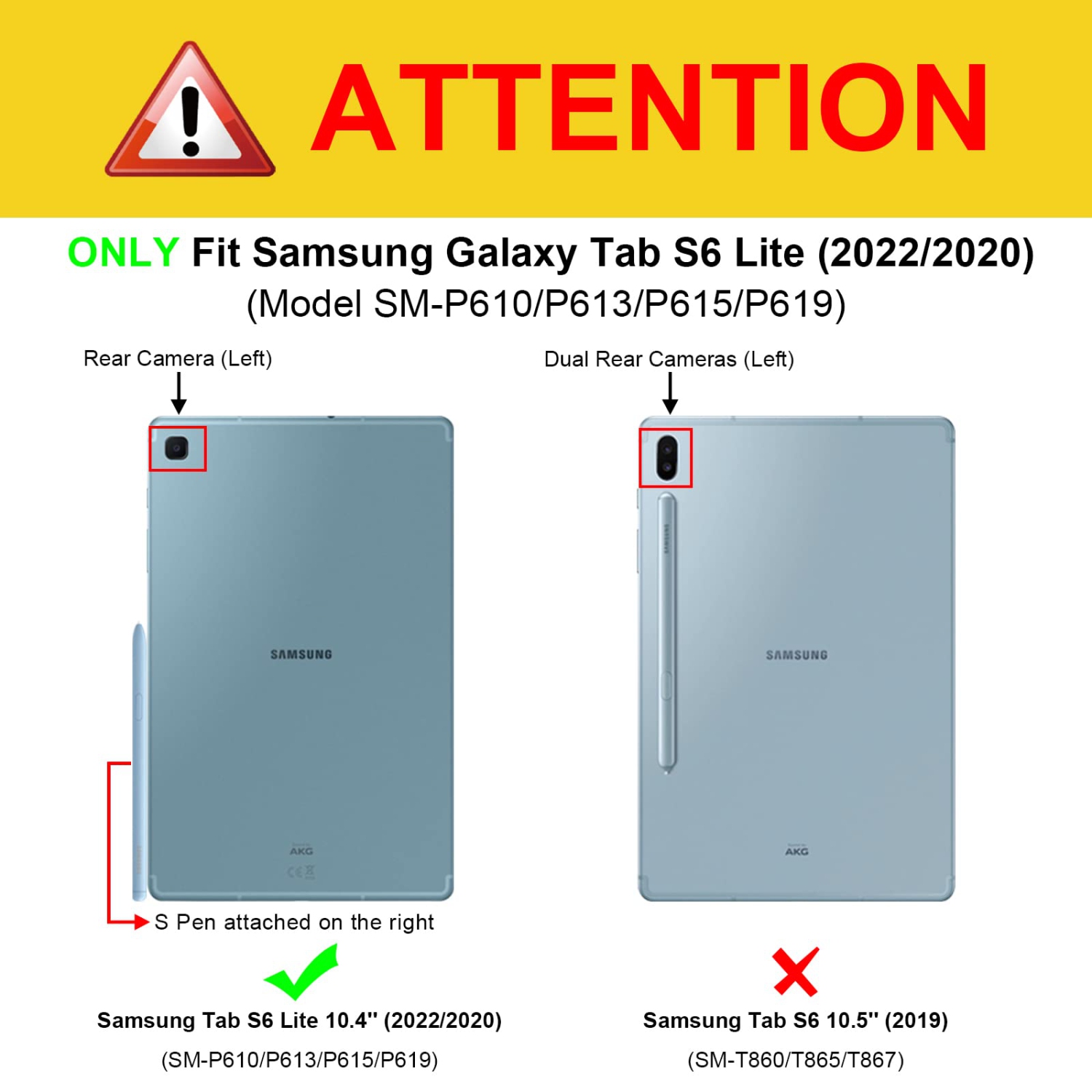 Fintie Hybrid Slim Case for Samsung Galaxy Tab S6 Lite 10.4 inch 2022/2020 Model with S Pen Holder,