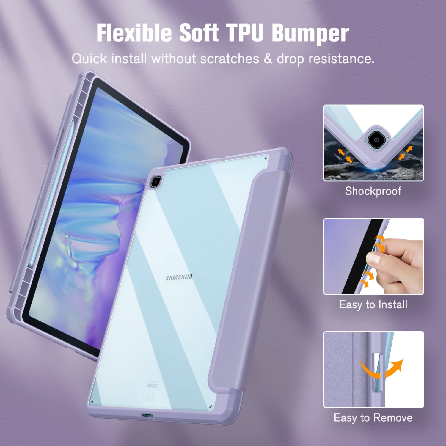 Fintie Hybrid Slim Case for Samsung Galaxy Tab S6 Lite 10.4 inch 2022/2020 Model with S Pen Holder,