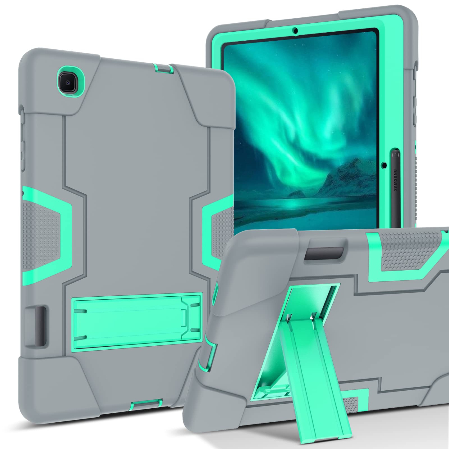 Galaxy Tab S6 Lite Case YINLAI Samsung Tab S6 Lite Cases with Pencil Holder 3 in 1 Rubber Shockproof Heavy Duty Full Body Pr