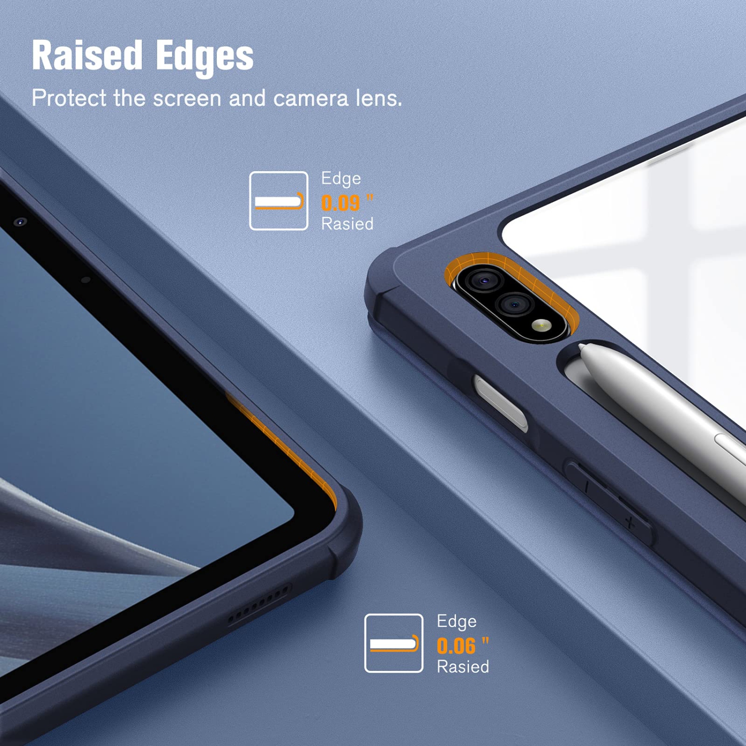 Fintie Hybrid Slim Case for Samsung Galaxy Tab S8/Tab S7 11 inch with S Pen Holder, Shoc