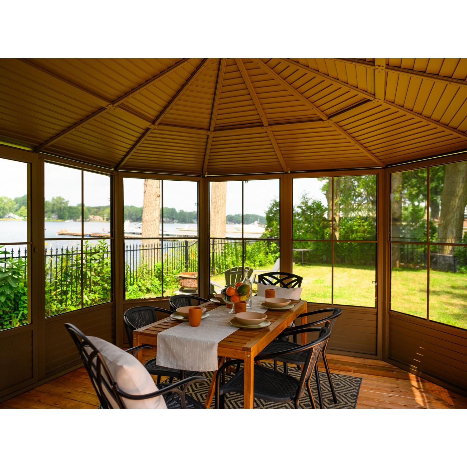 Florence Solarium with Metal Roof 12 Ft. x 15 Ft. Sand