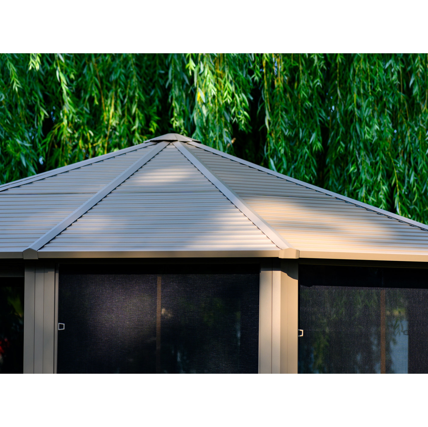Florence Solarium with Metal Roof 12 Ft. x 15 Ft. Sand