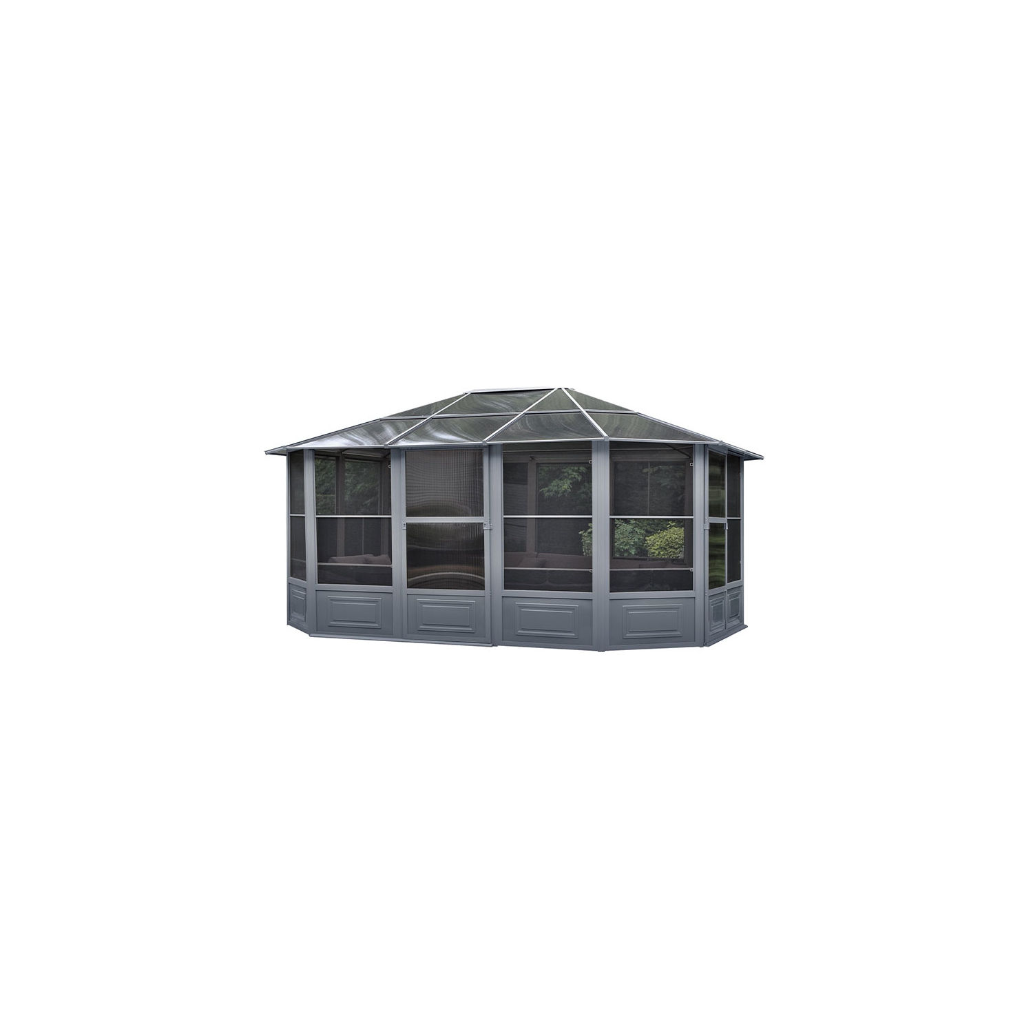 Florence Solarium with polycarbonate roof 12 Ft. x 15 Ft. in Slate