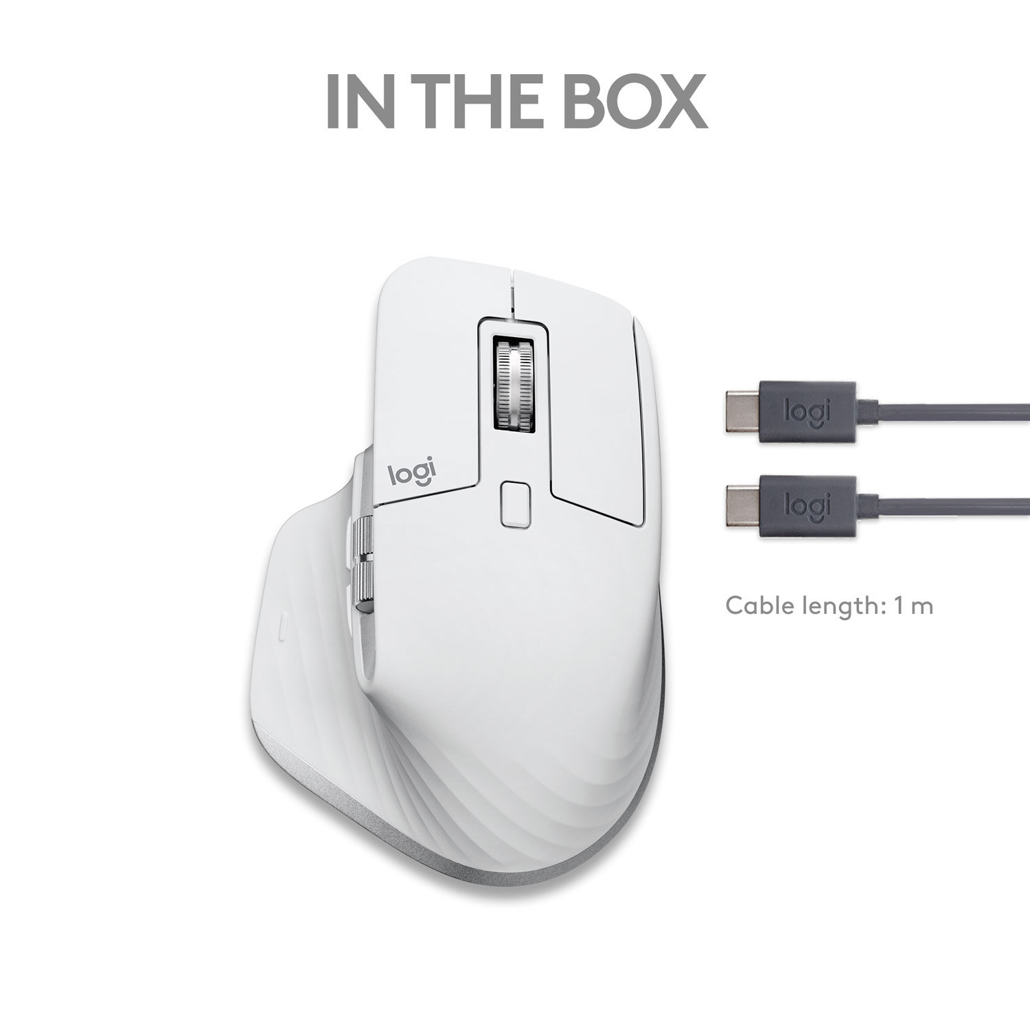 Logitech MX Master 3S Bluetooth Optical Mouse for Mac - Pale Grey