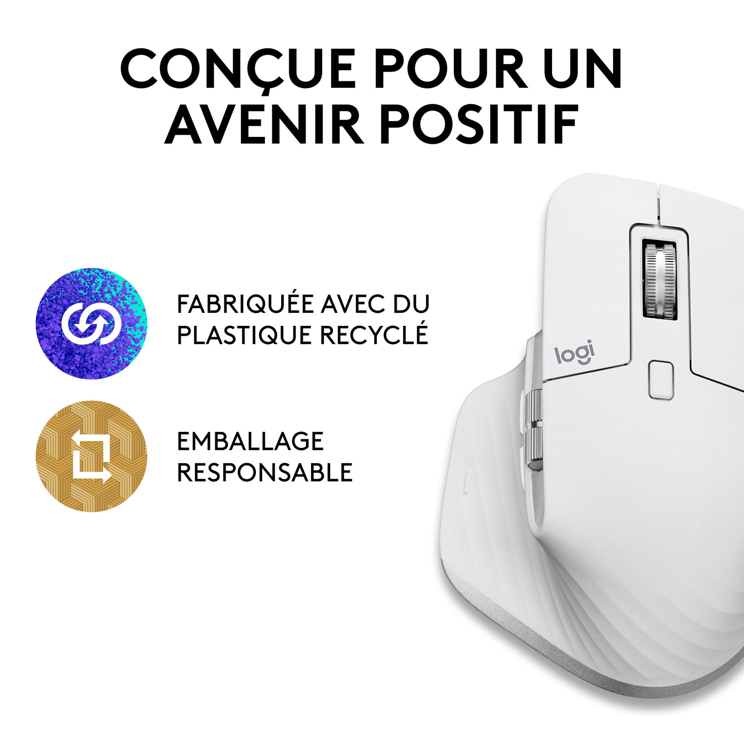 Logitech MX Master 3S Bluetooth Optical Mouse for Mac - Pale Grey