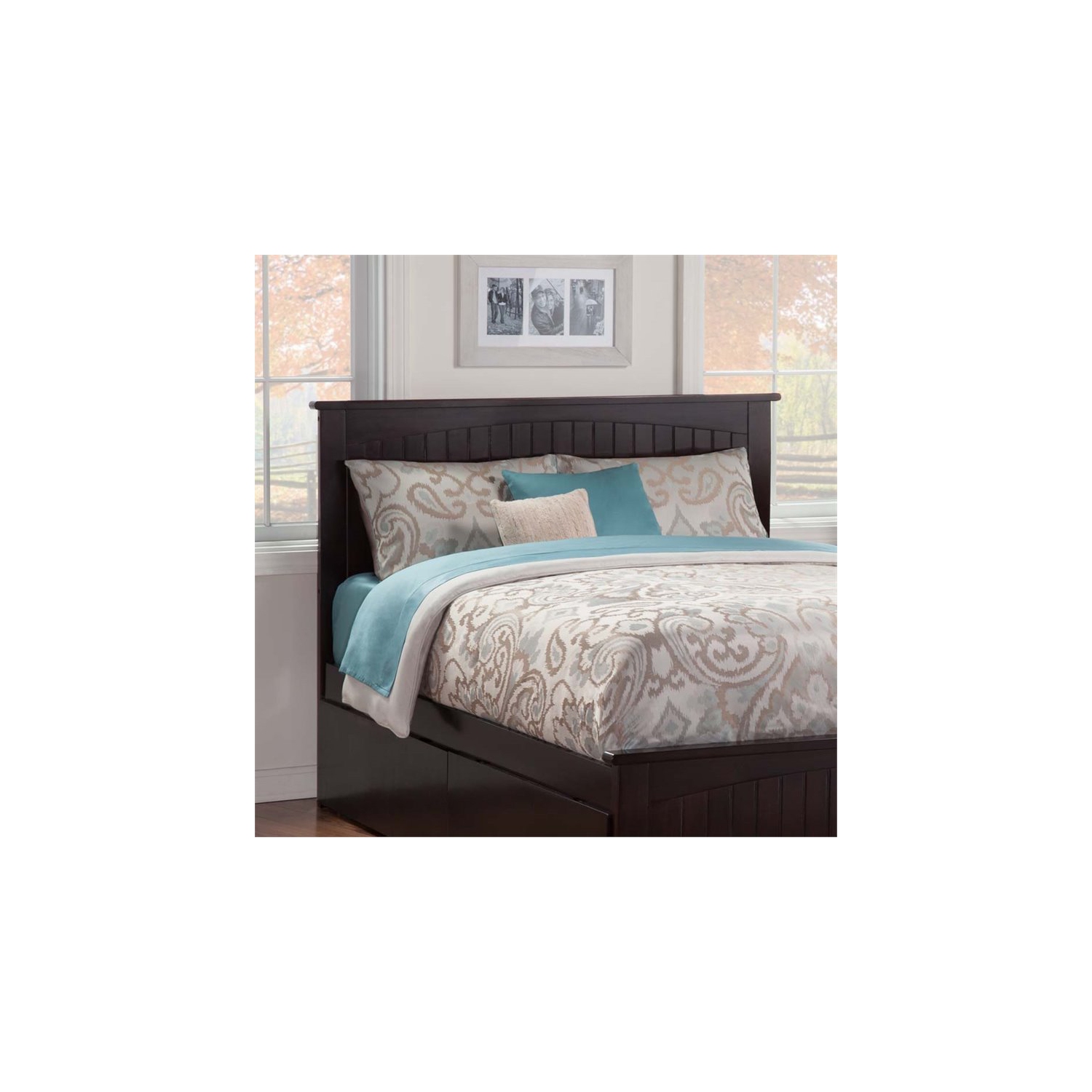 Leo & Lacey Queen Panel Headboard in Espresso