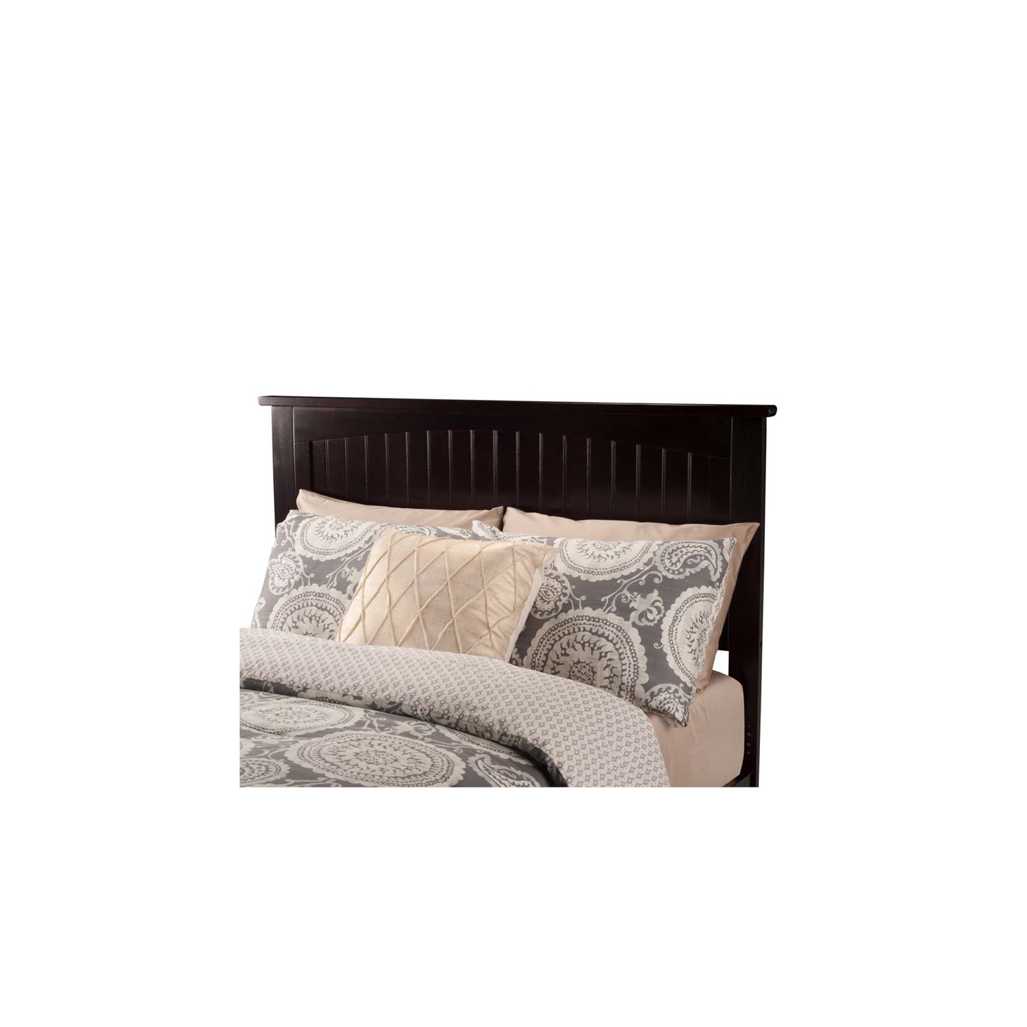 Leo & Lacey Queen Panel Headboard in Espresso