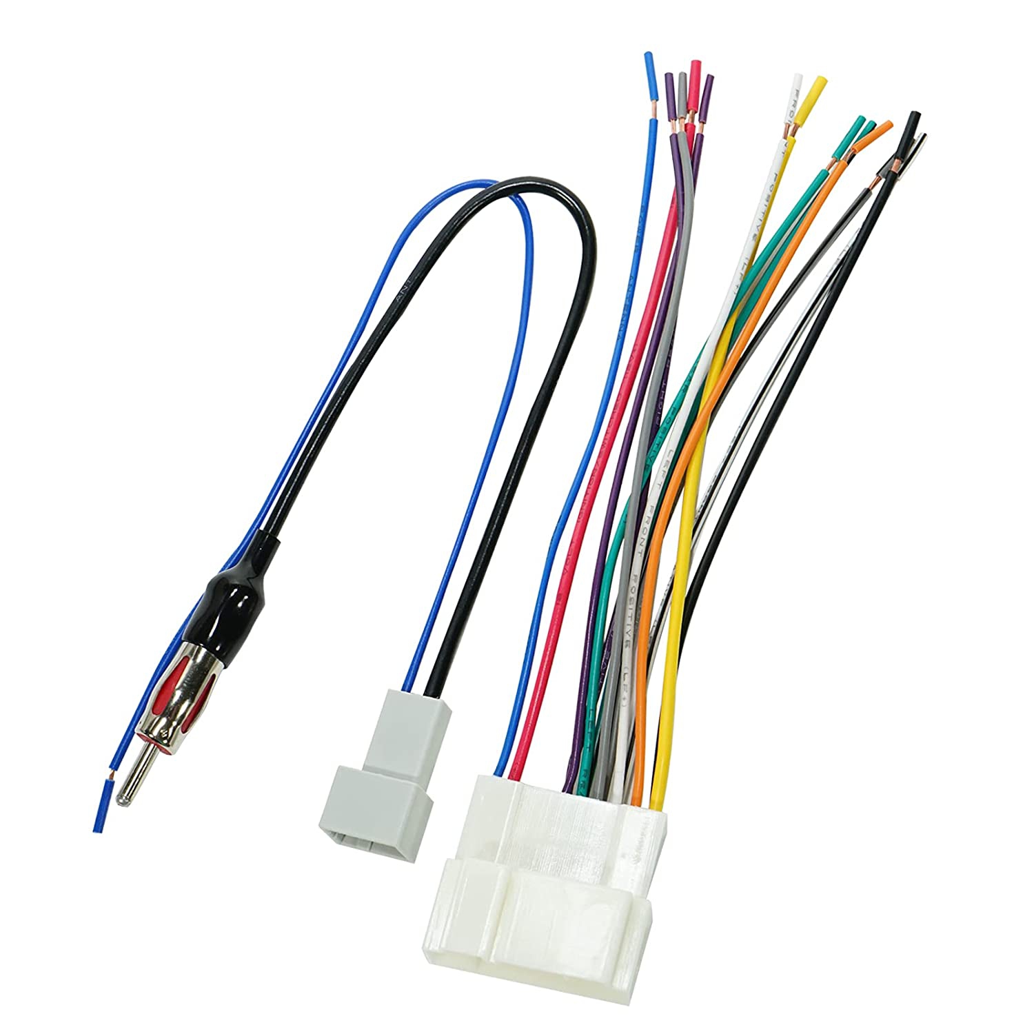 Radio Wiring Harness + Antenna Wire Adapter Compatible with Honda Civic/CR-V/Odyssey/Accord/Pilot/1998-2008, Acura TL/RSX/RDX 1999-2006 for