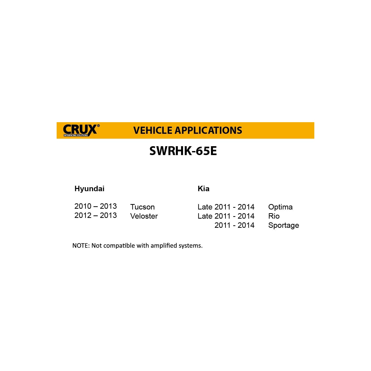 Crux SWRHK-65E Radio Replacement Interface