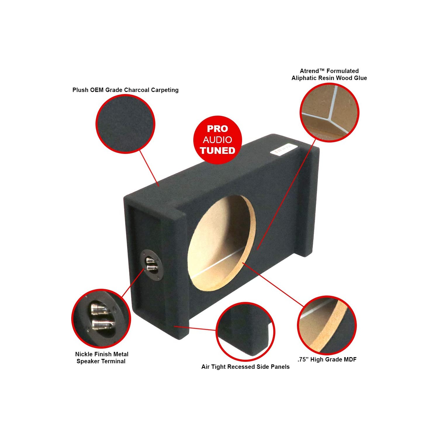 Bbox 10AME 10-Inch Single Sealed Shallow Mount Downfire Enclosure
