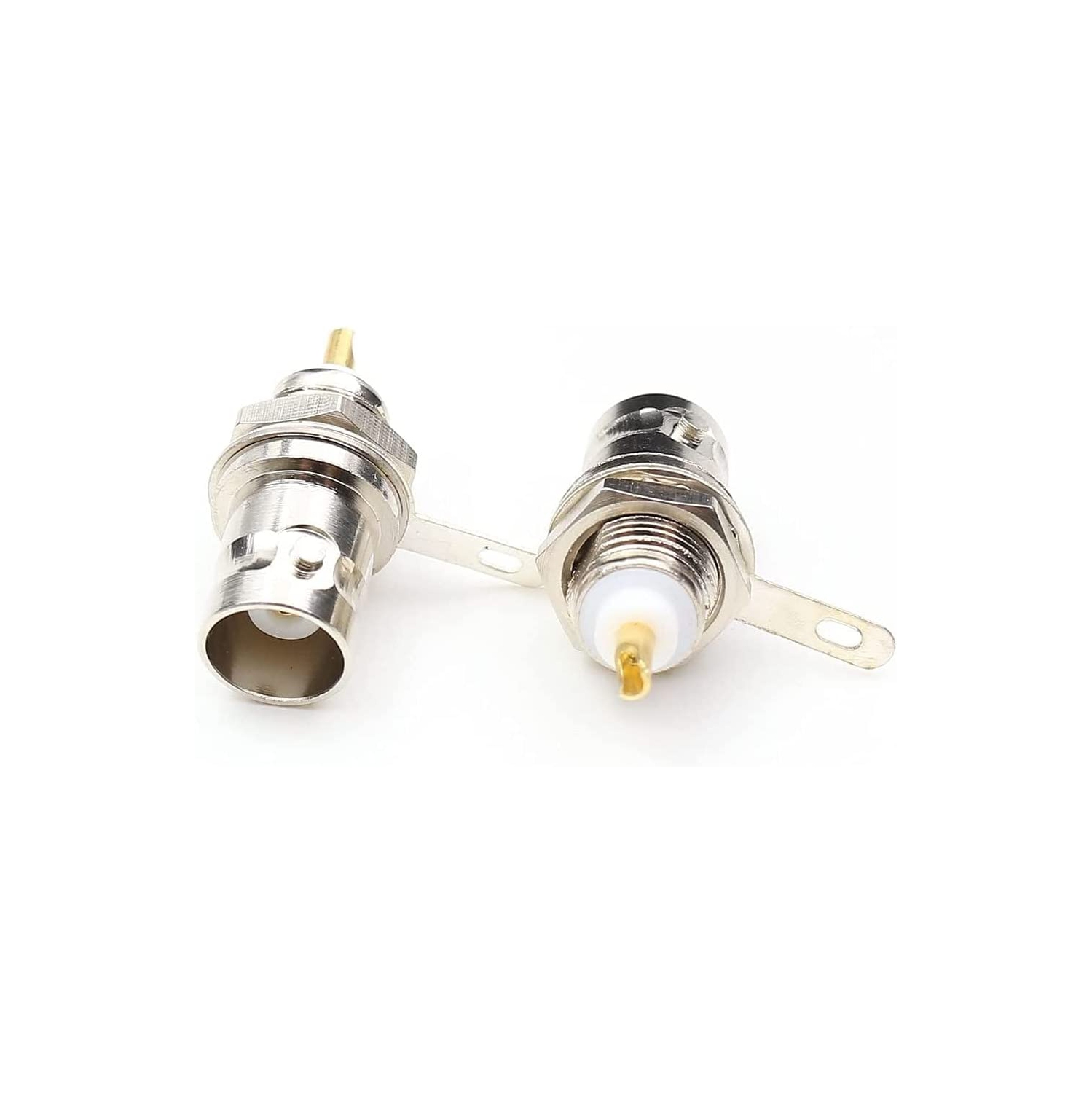 BNC Female Panel Mount Connector with Nut BNC Female Bulkhead Adapters Coaxial Adapter 8 Pack