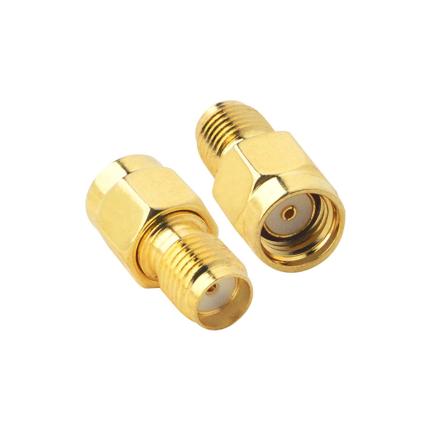 SMA Coaxial Coax Adapter SMA Female to RP-SMA Male (No Pin) Connector SMA Antenna Adapter for WiFi Antenna/Goggles/FPV Drone/Signal Booster/Router