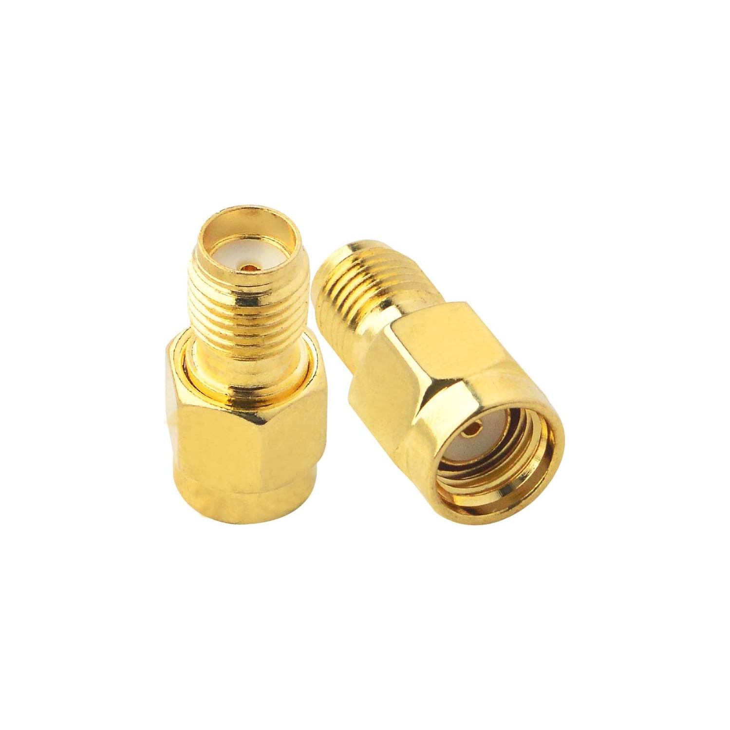 SMA Coaxial Coax Adapter SMA Female to RP-SMA Male (No Pin) Connector SMA Antenna Adapter for WiFi Antenna/Goggles/FPV Drone/Signal Booster/Router