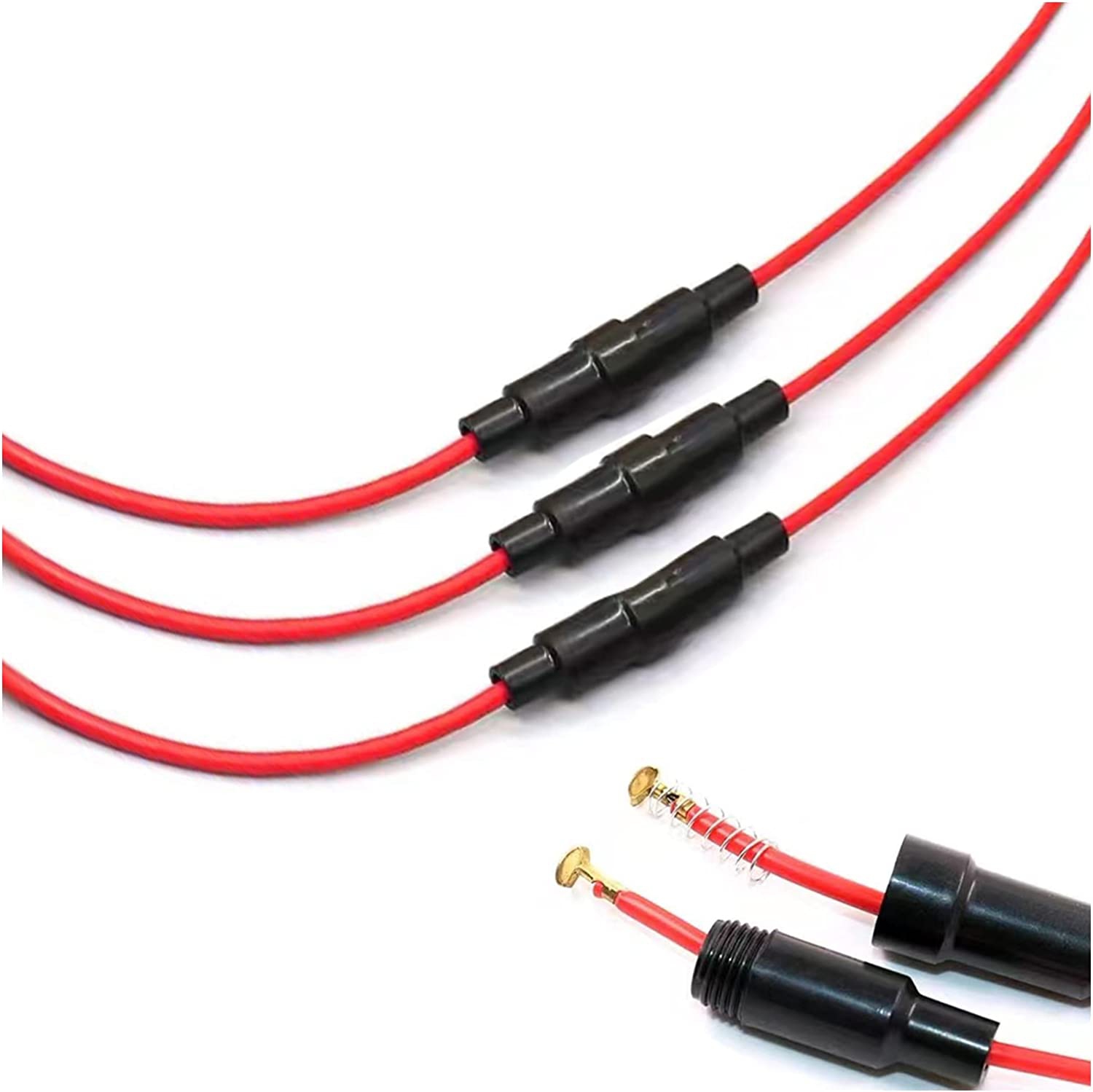 Automotive Car Inline Screw Type 5x20mm AGC Fuse Holder 18 Awg Wire