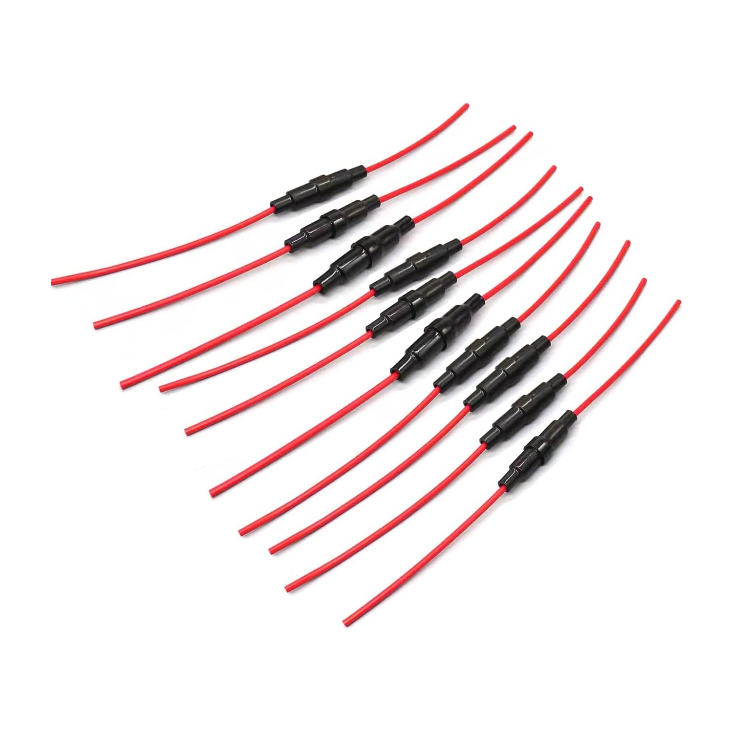 Automotive Car Inline Screw Type 5x20mm AGC Fuse Holder 18 Awg Wire