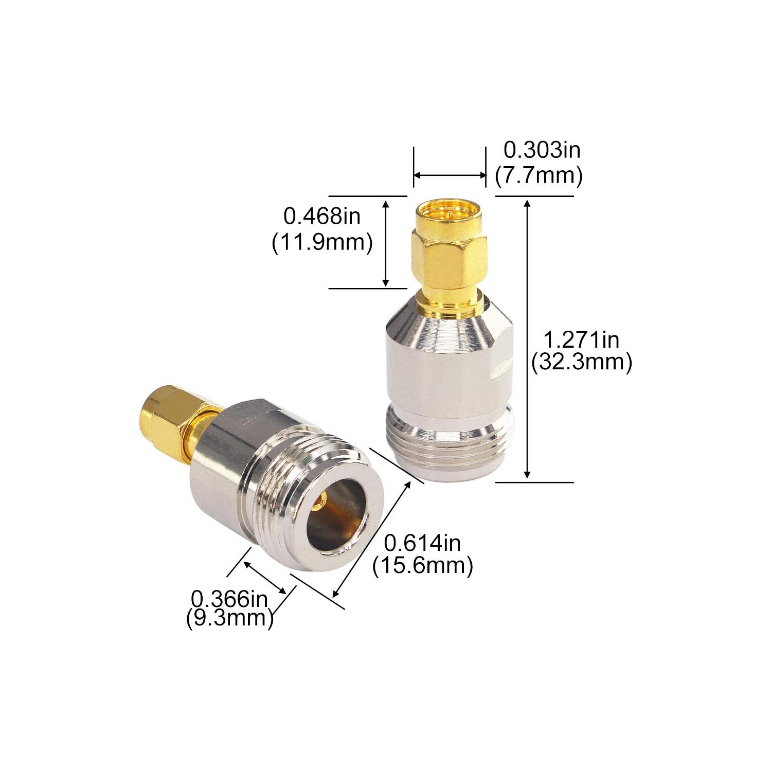 Adaptateur d’antenne SMA type N vers câble coaxial SMA connecteur N type femelle vers la fiche mâle SMA (broche) Convertisseur d’antenne radio CB