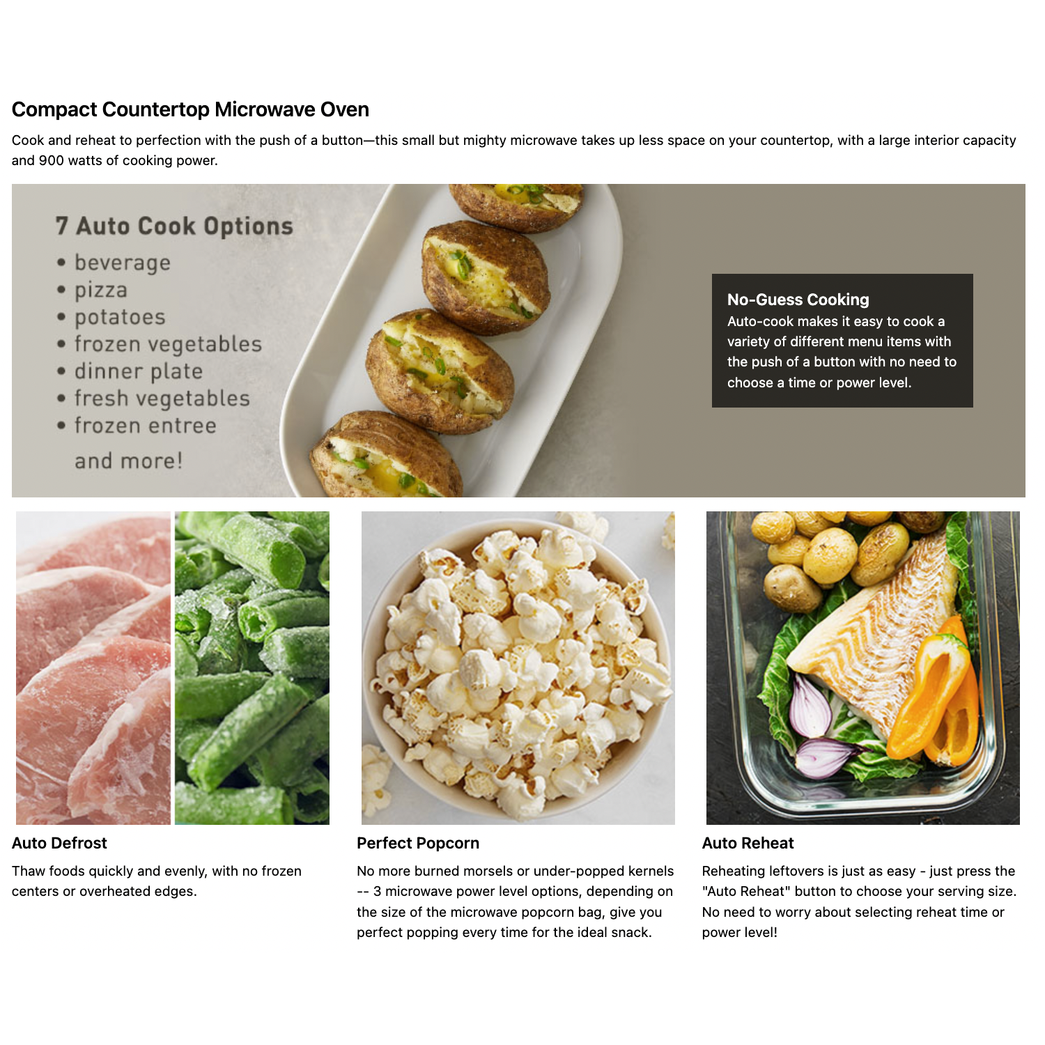 Four à micro-ondes Panasonic, 0.9 pi3 pi Four à micro-ondes de comptoir compact - Noir et acier inoxydable