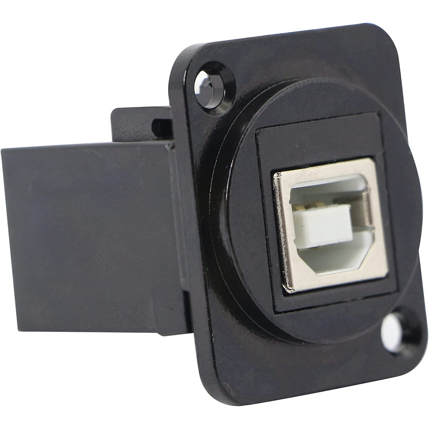 USB 2.0 D Panel Mount Connector USB B to USB A Adapter Solderless Socket Female to Female Converter Data Transfer for Audio Video Optoelectronic