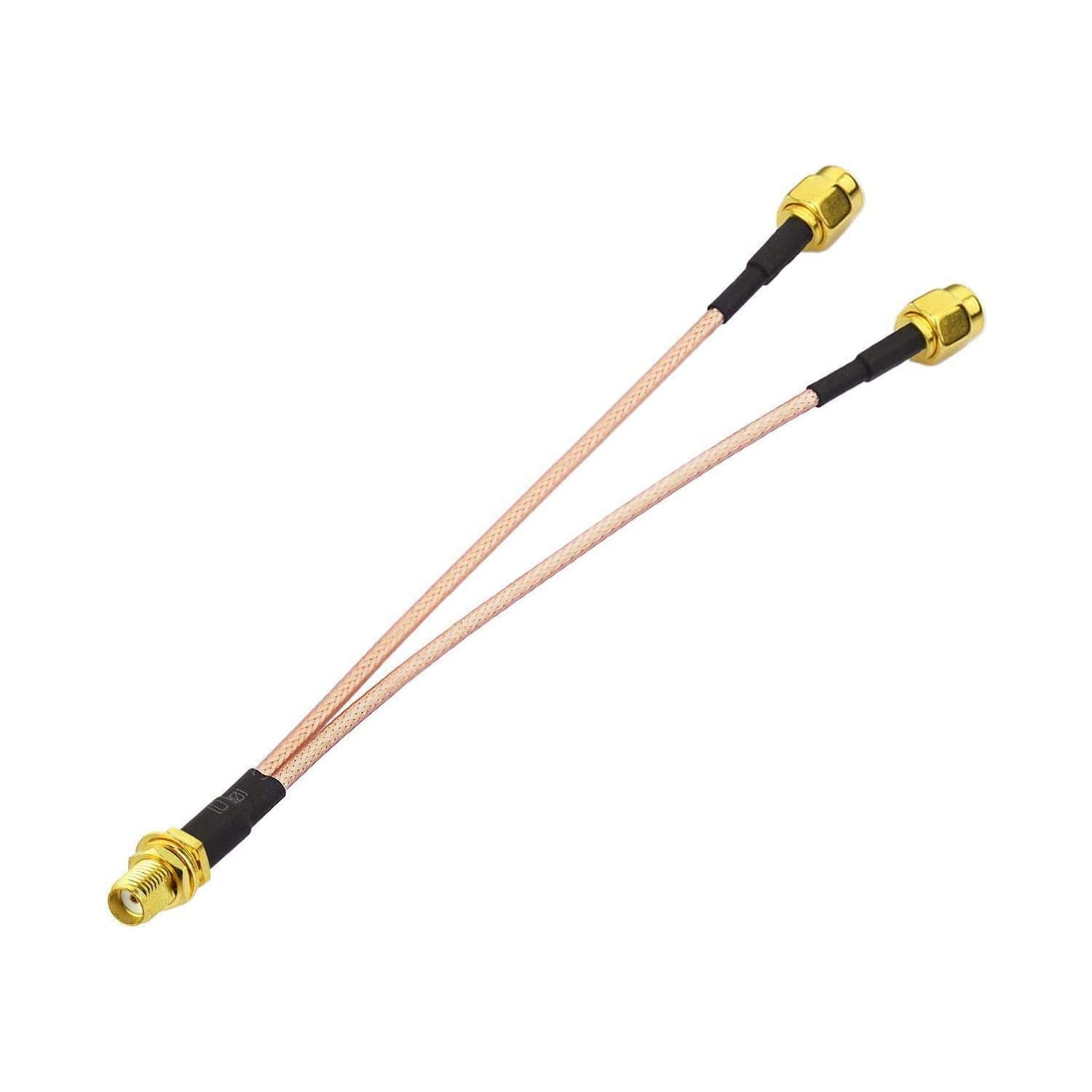 2PCS SMA Female to Dual SMA Male Connector,4G LTE Antenna Adapter Splitter Cable;Compatible with 4G LTE Wireless Router CPE Hotspot Cellular Gateway