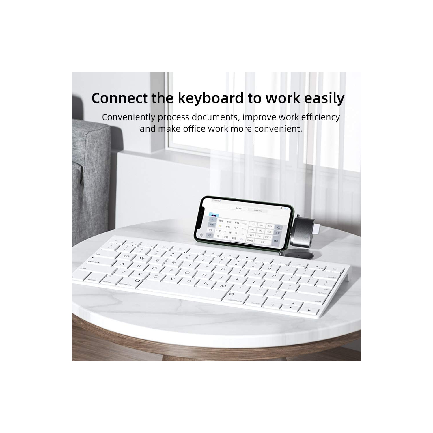 USB Camera Adapter,USB 3.0 Female OTG Adapter Compatible with Phone/Pad,Portable USB Adapter for Phone with Charging Port,Support Connect Camera,Card