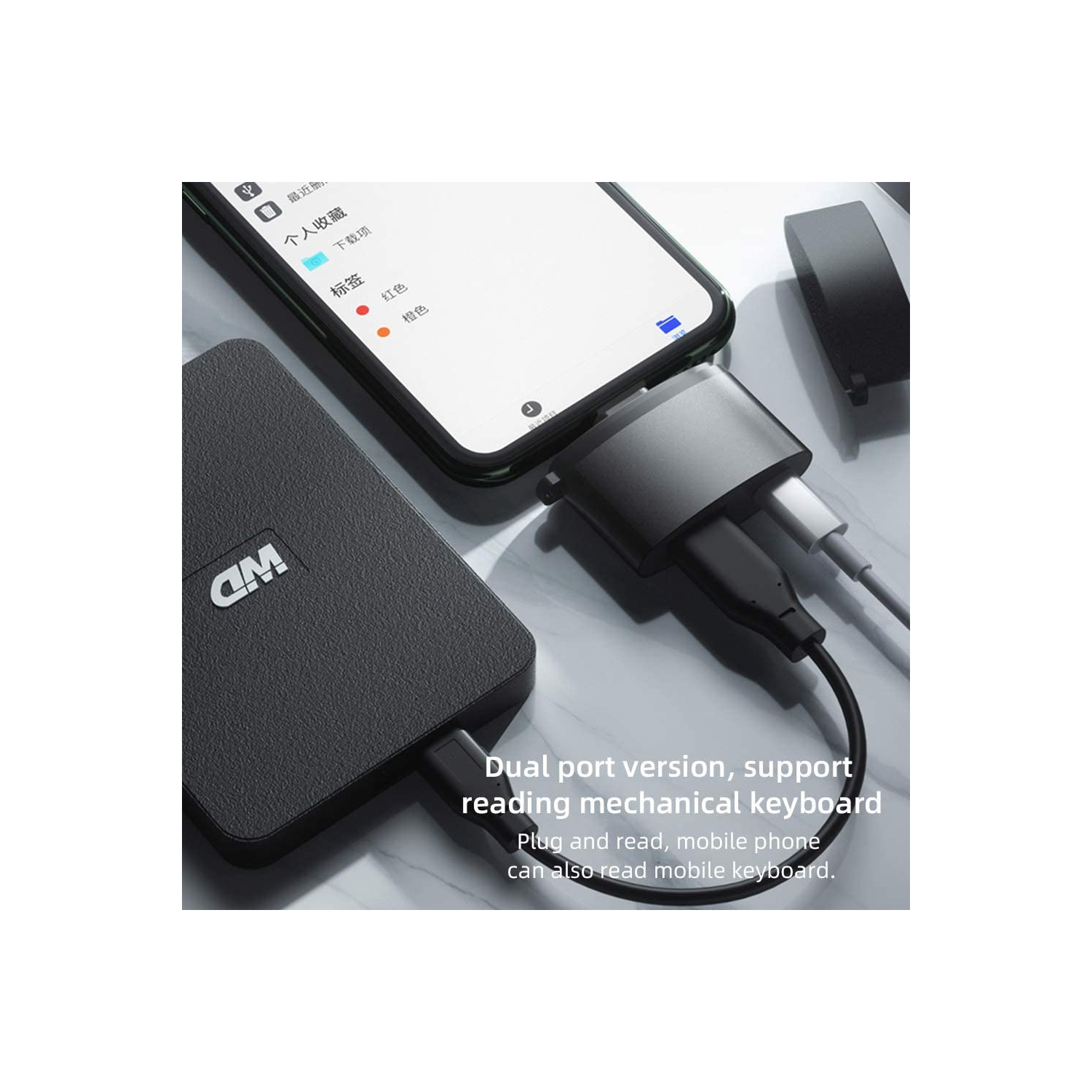 USB Camera Adapter,USB 3.0 Female OTG Adapter Compatible with Phone/Pad,Portable USB Adapter for Phone with Charging Port,Support Connect Camera,Card