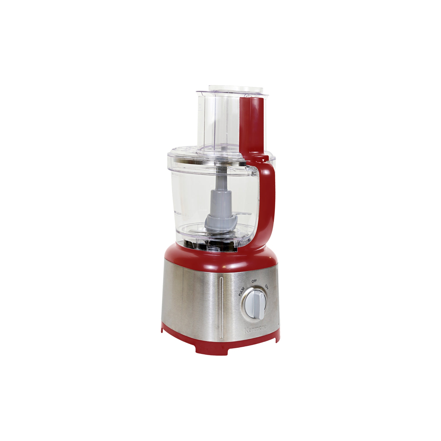 Kenmore 11-Cup Food Processor and Vegetable Chopper, Reversible Slice/Shred Disc, 500W, Red