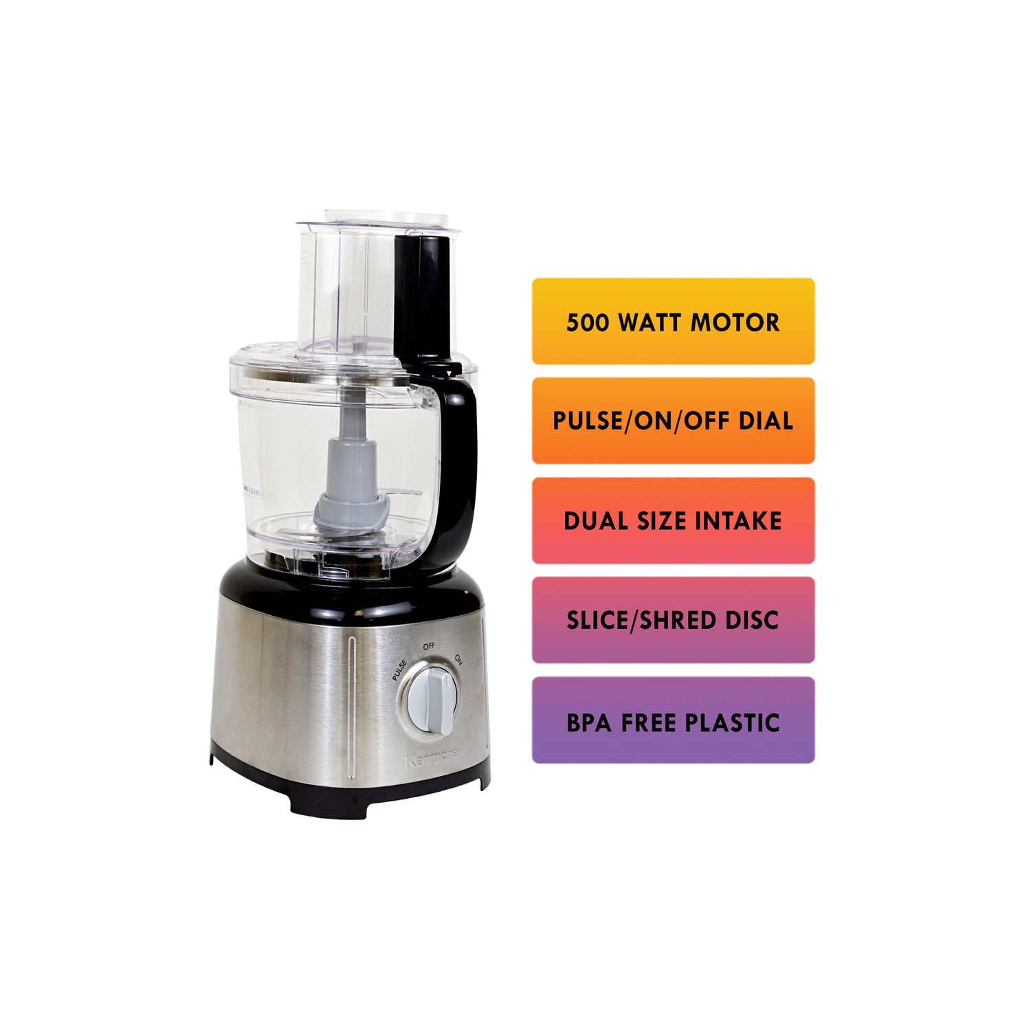 Kenmore Food Processor and Vegetable Chopper, Black