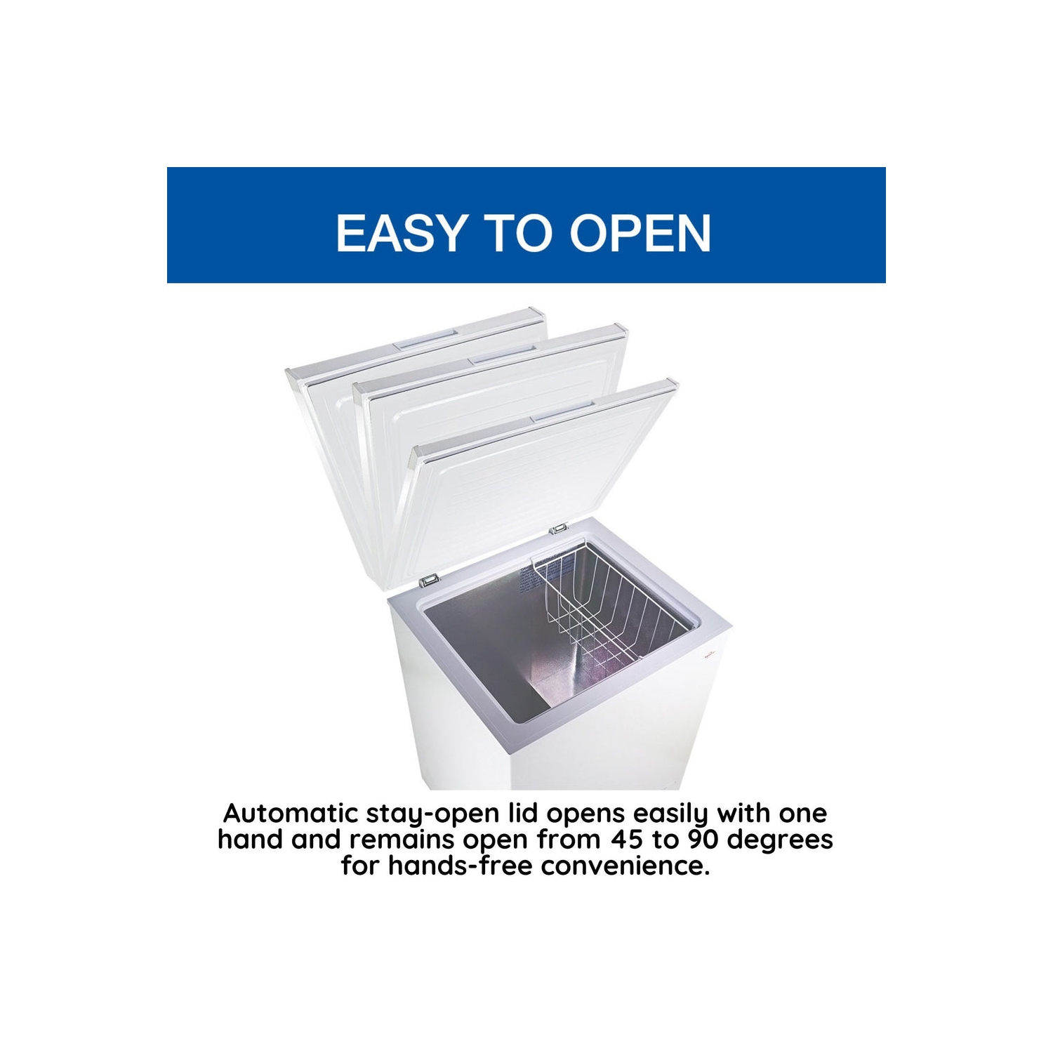 Koolatron – congélateur-coffre compact de 3.5 pi3, blanc, dégivrage manuel écoénergétique, dos plat