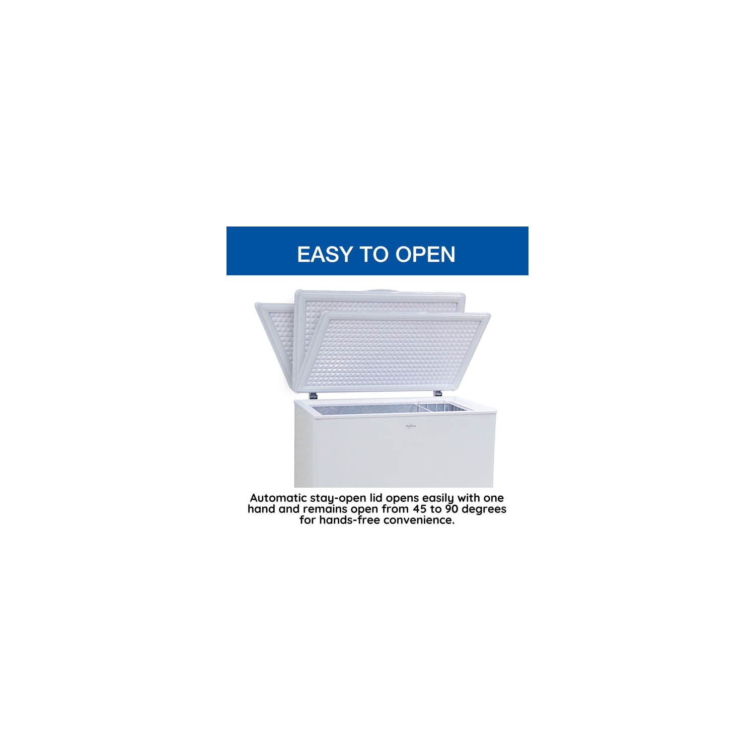 Koolatron Large Chest Freezer 7.0 cu ft, White, Energy-Efficient Manual Defrost, Flat Back