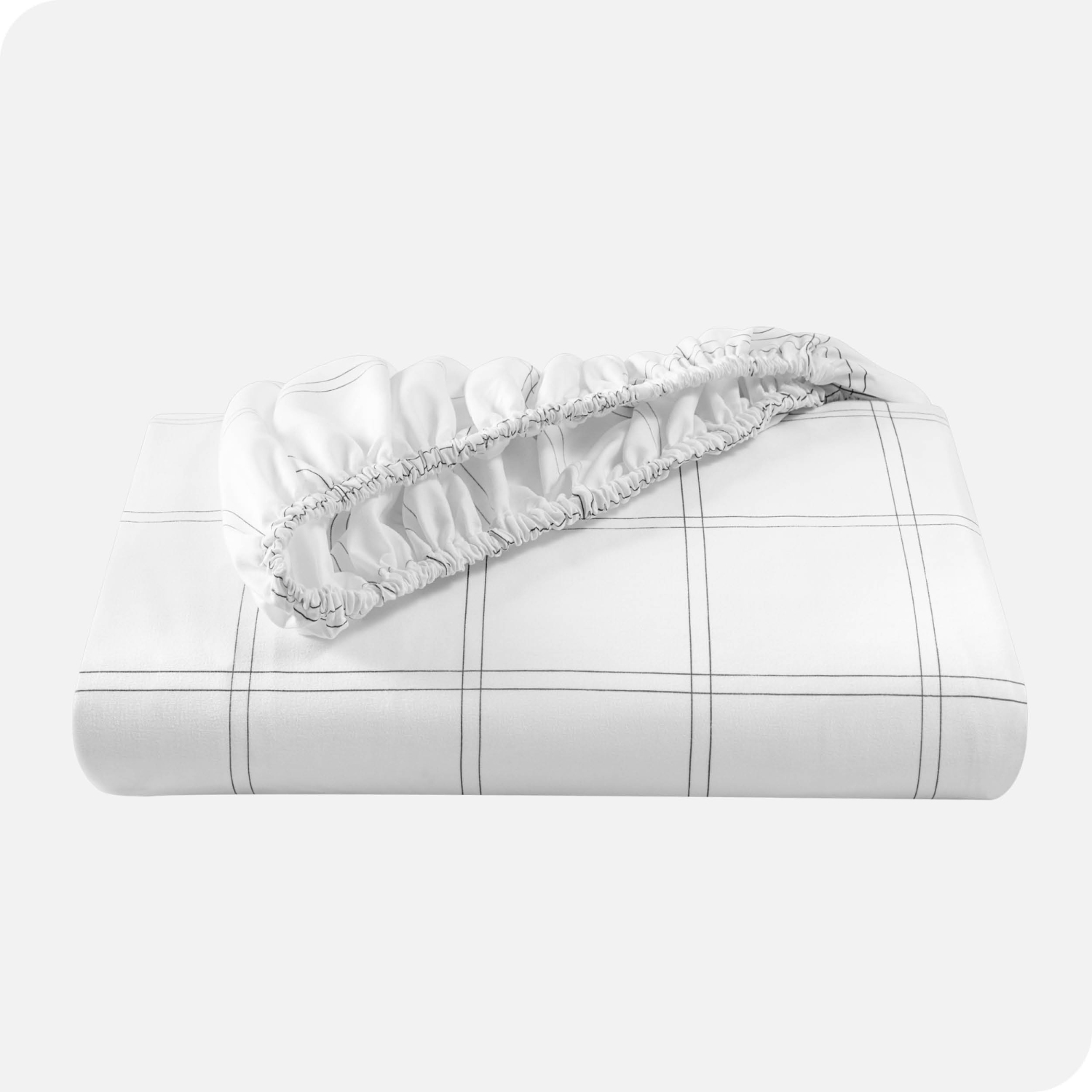 Bare Home Fitted Bottom Sheet - Premium 1800 Ultra-Soft Wrinkle Resistant Microfiber - Hypoallergenic - Deep Pocket - Modern Plaid - White/Grey, Twin