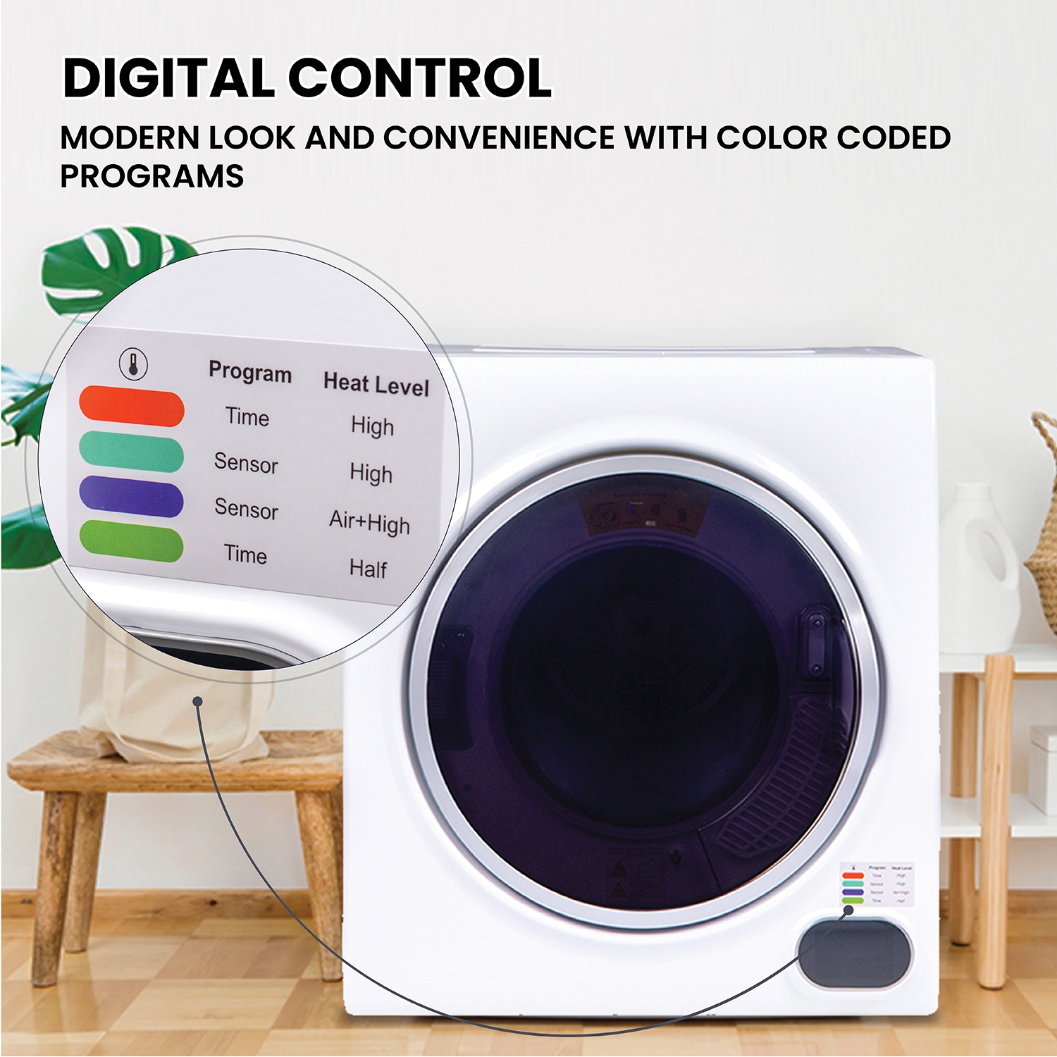 Equator Compact Vented Sensor Dryer 3.5cf/13lbs 110V Bottom control DIGITAL