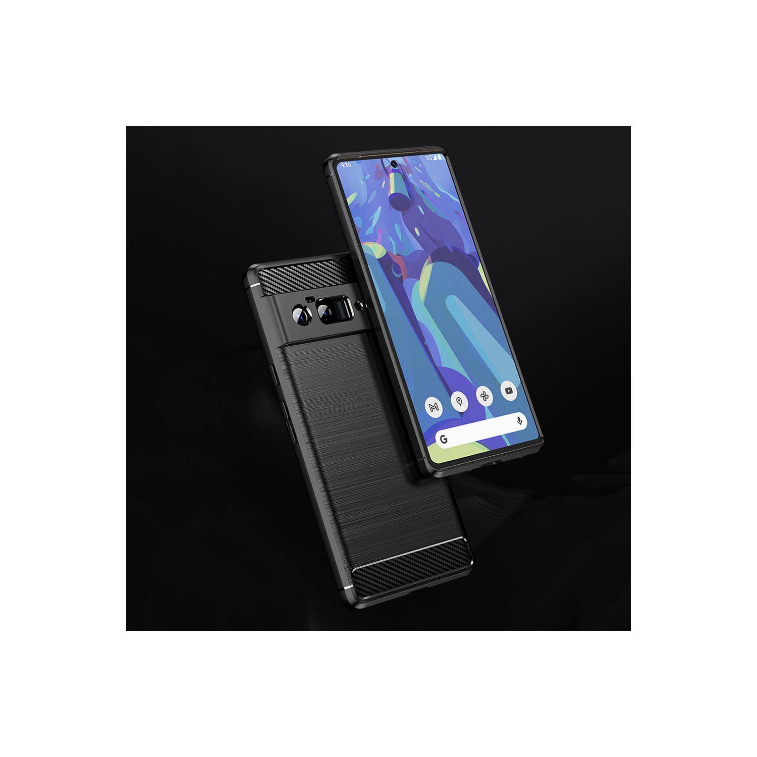 PANDACO – Étui en métal brossé gris pour Pixel 6a de Google