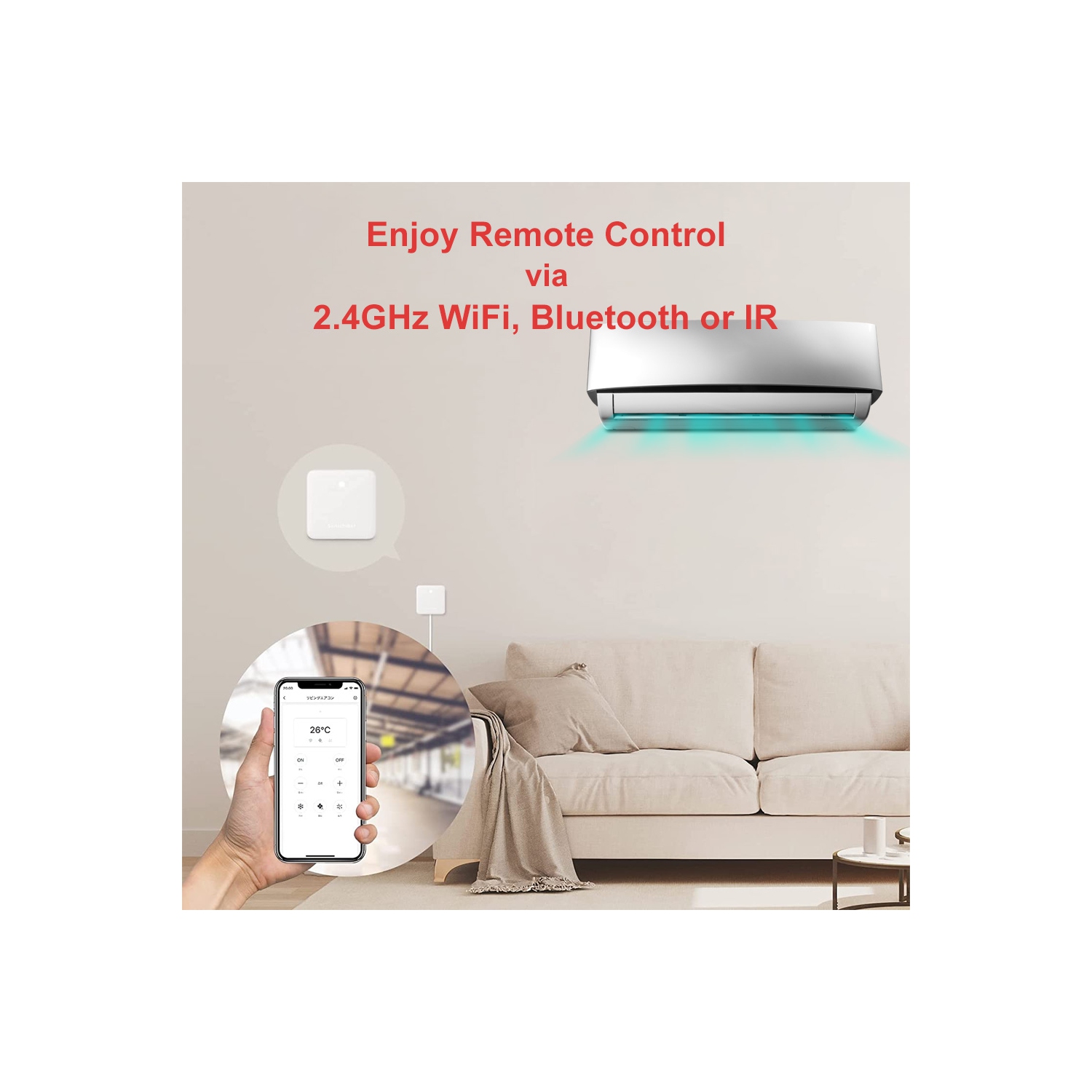 SwitchBot Hub Mini | Smart Remote - IR Blaster, Link SwitchBot to Wi-Fi, Control TV, Air Conditioner, Compatible with Alexa, Google Home, IFTTT