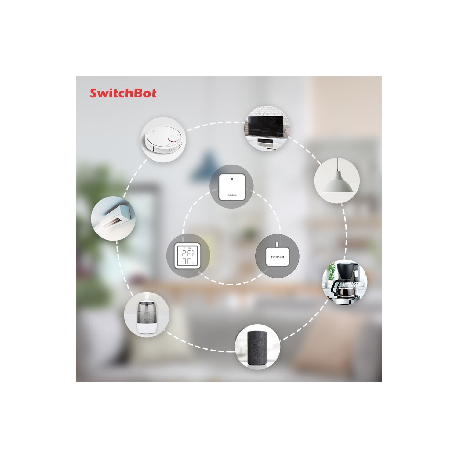 SwitchBot Hub Mini | Smart Remote - IR Blaster, Link SwitchBot to Wi-Fi, Control TV, Air Conditioner, Compatible with Alexa, Google Home, IFTTT