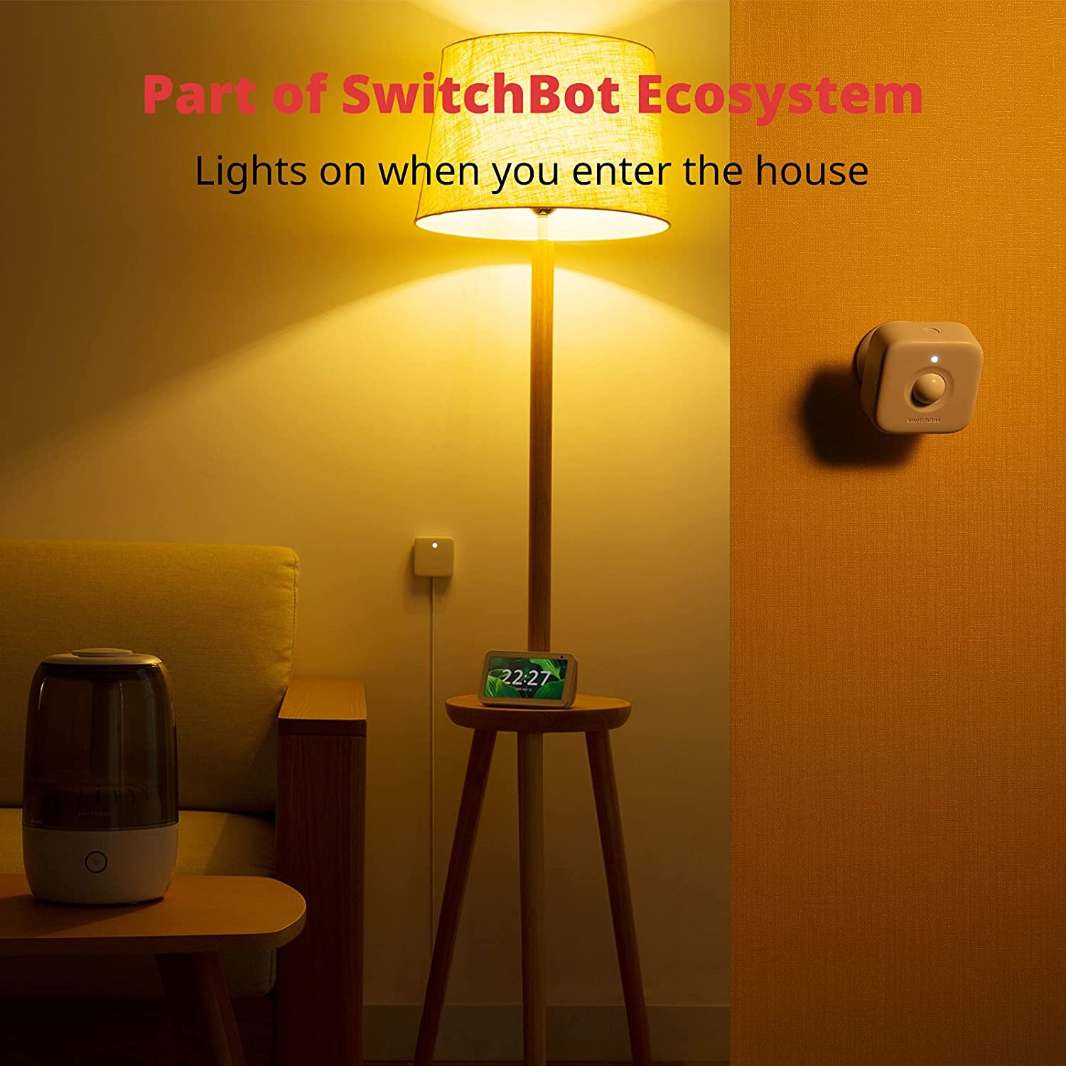 SwitchBot Motion Sensor | Smart Motion Sensor, Built-in Light Sensor, PIR Motion Detector Alert, Add SwitchBot Hub Mini to Make it Compatible with