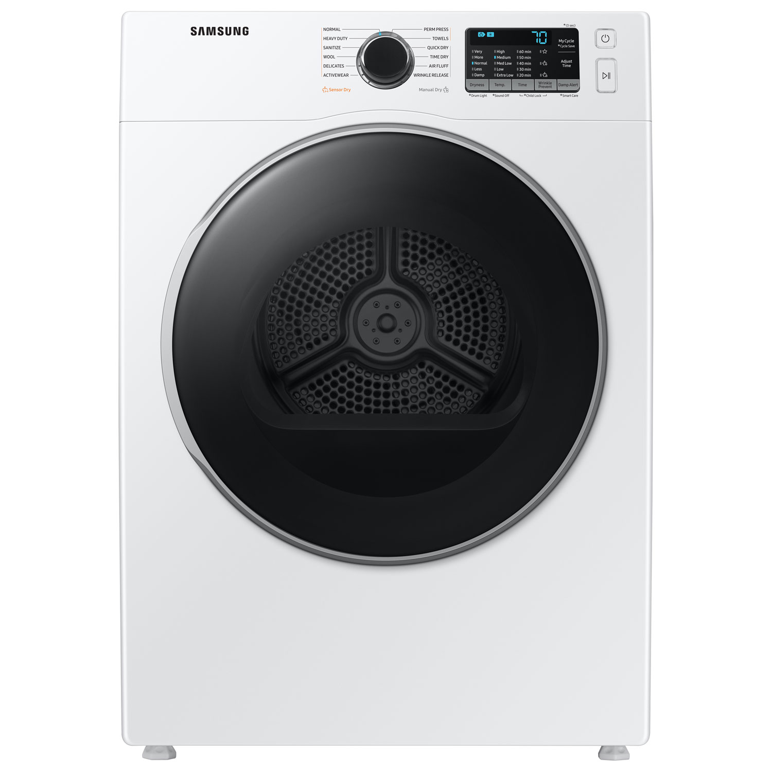 Samsung 4.0 Cu. Ft. Electric Dryer (DV25B6800EW/AC) - White
