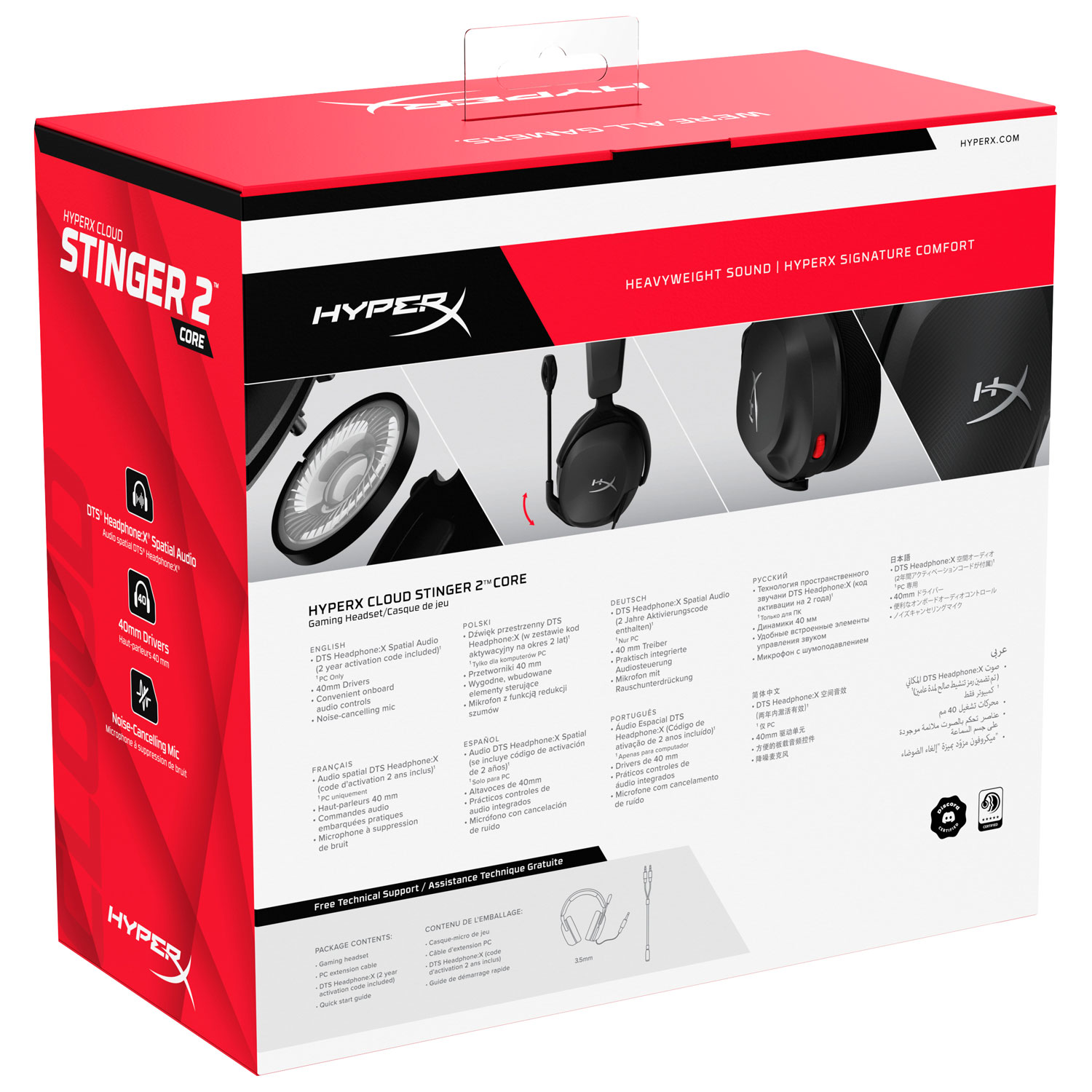 HyperX Cloud Stinger 2 Core Gaming Headset - Black