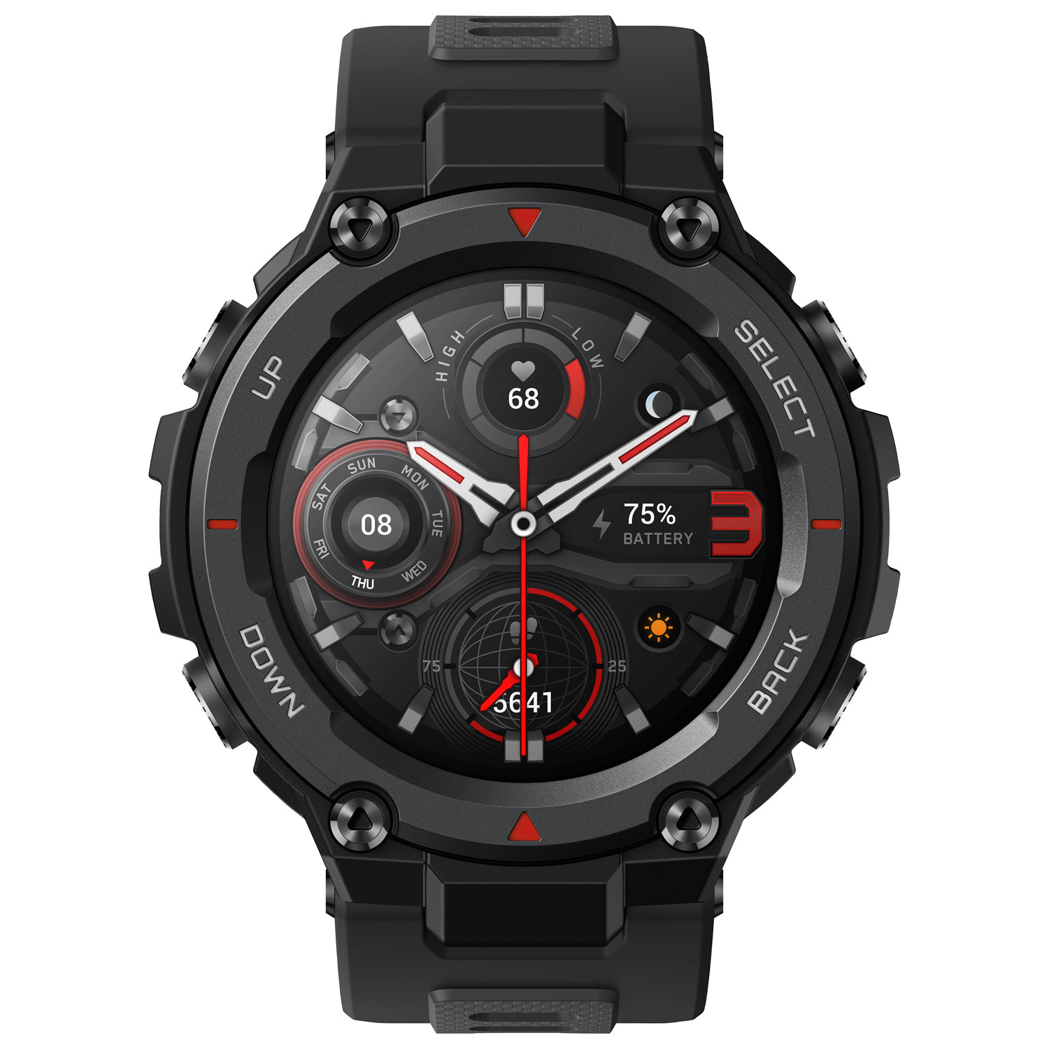 Amazfit T-Rex Pro Smartwatch with Heart Rate Monitor - Black