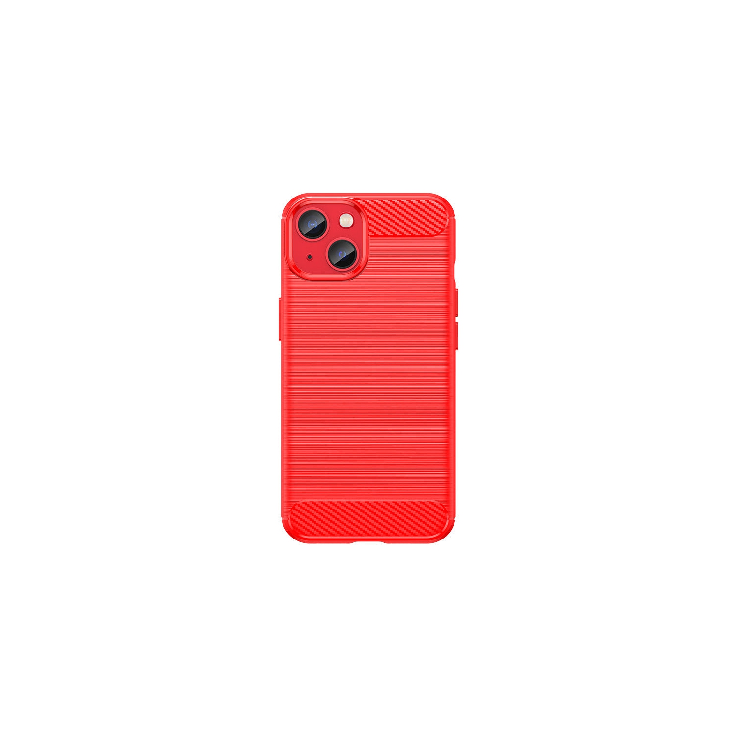 PANDACO Red Brushed Metal Case for iPhone 14