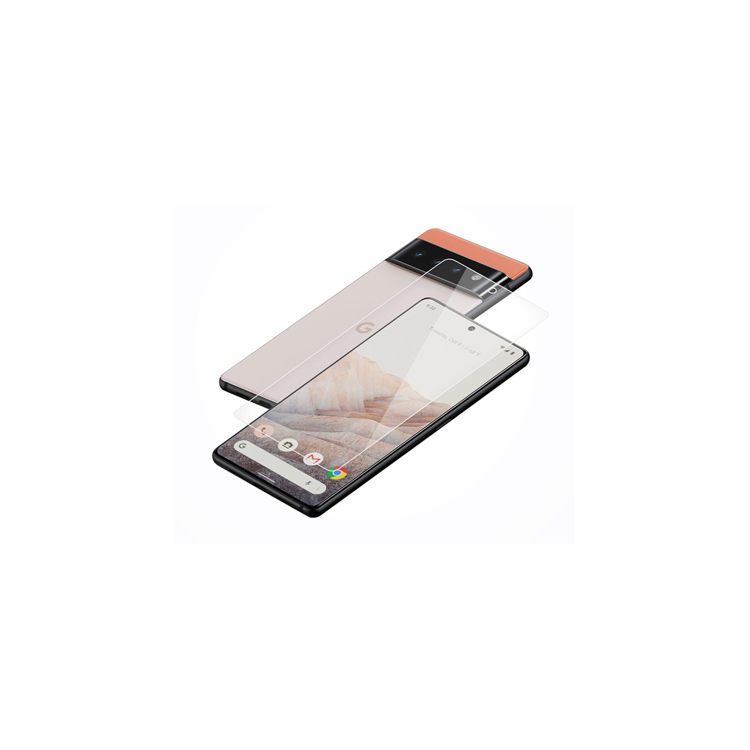 Protecteur d'écran en verre trempé ultramince de PANDACO pour Pixel 6 de Google