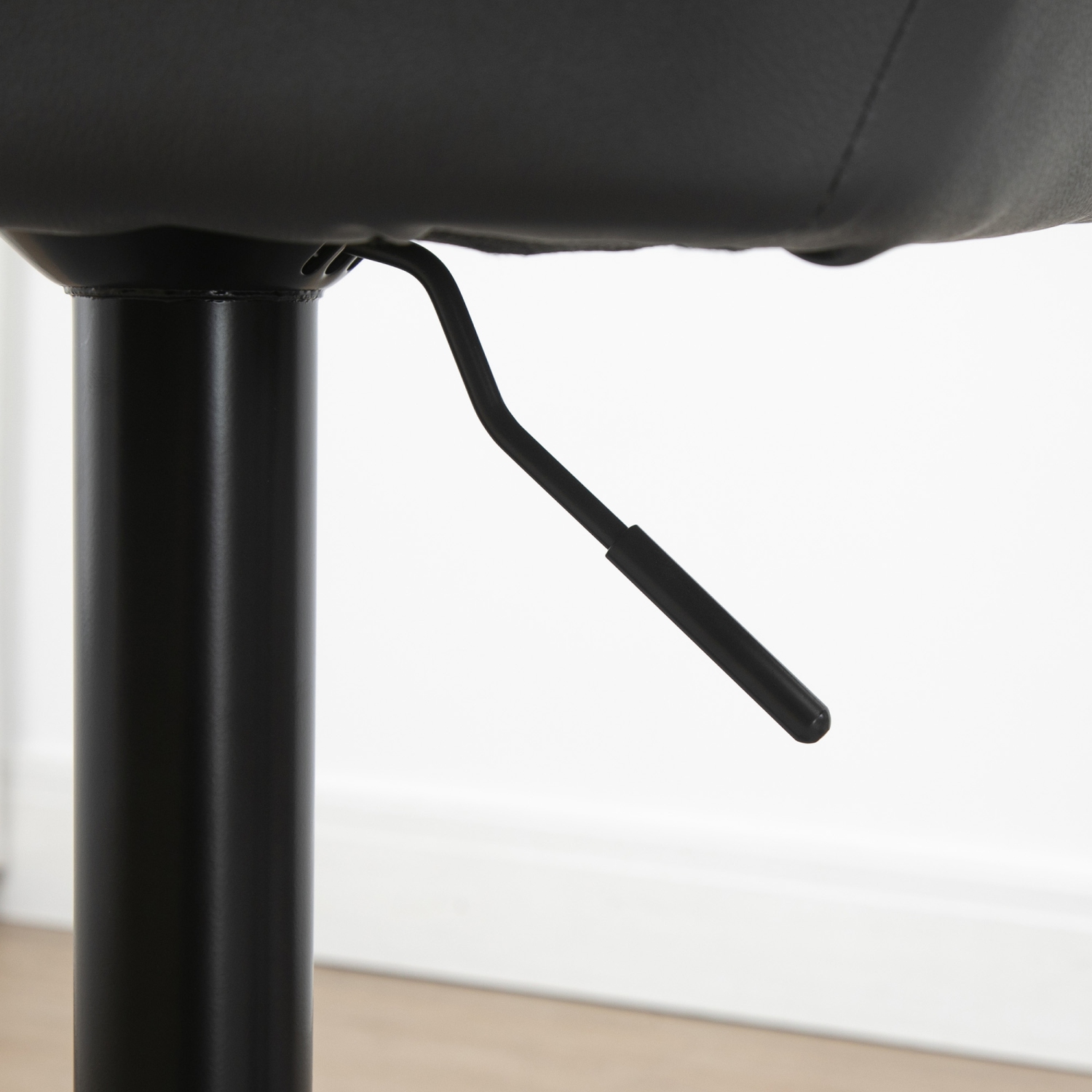 HOMCOM – Ensemble de 2 tabourets de bar ajustables, tabourets pivotants en lin capitonné avec repose-pieds et accoudoirs, chaises de bar pour