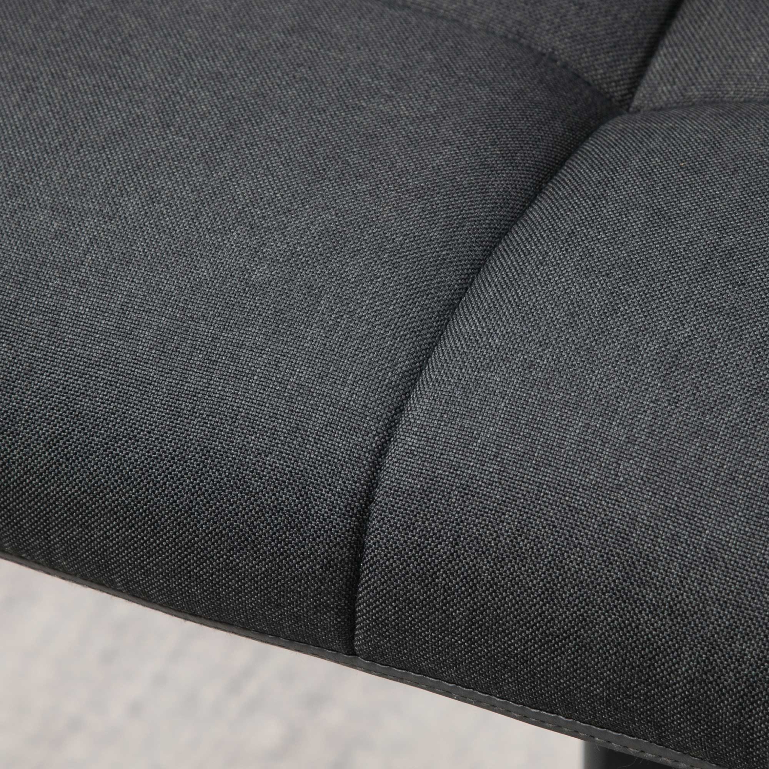 HOMCOM – Ensemble de 2 tabourets de bar ajustables, tabourets pivotants en lin capitonné avec repose-pieds et accoudoirs, chaises de bar pour