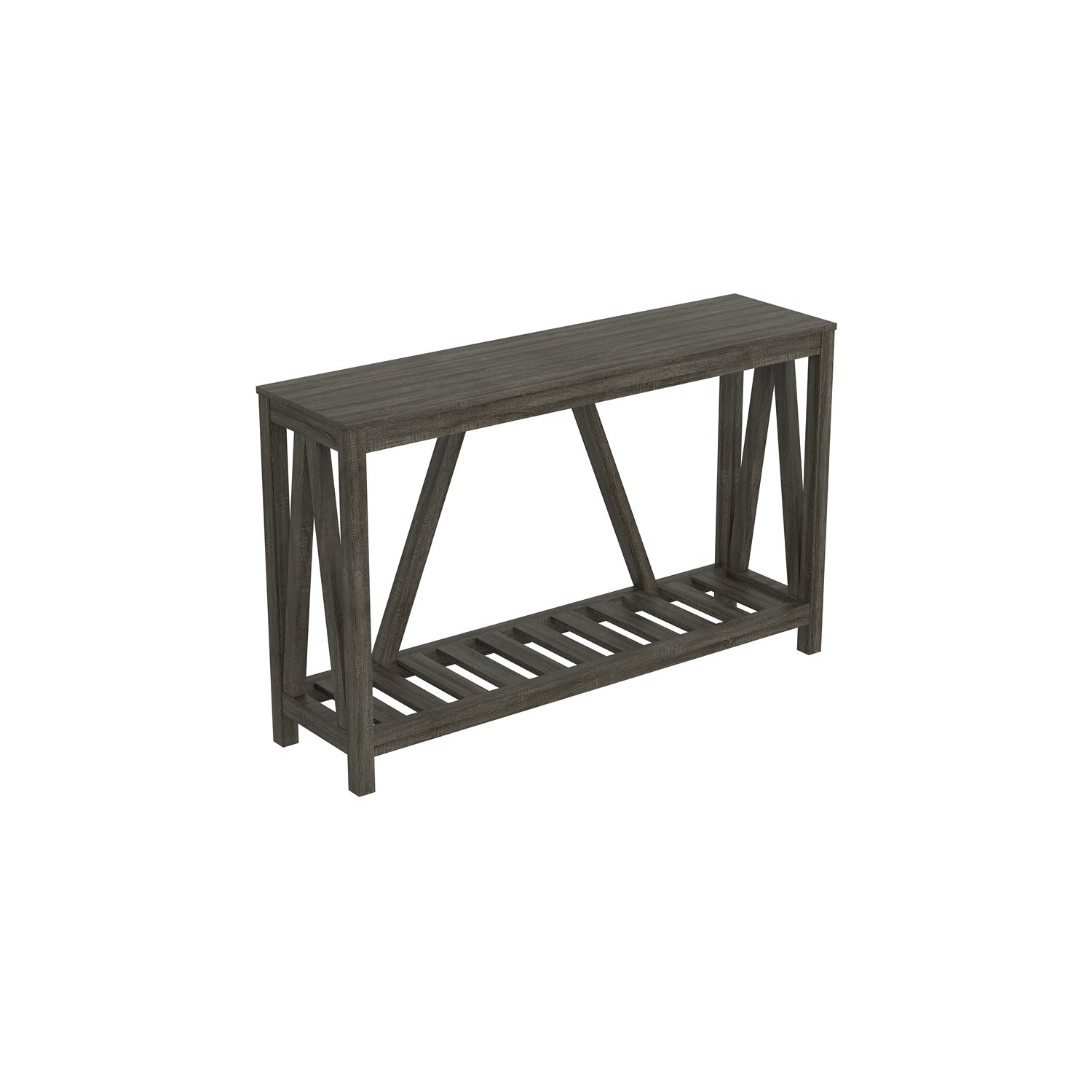 Safdie & Co. – Table console à 1 tablette de 52 po de long en gris foncé