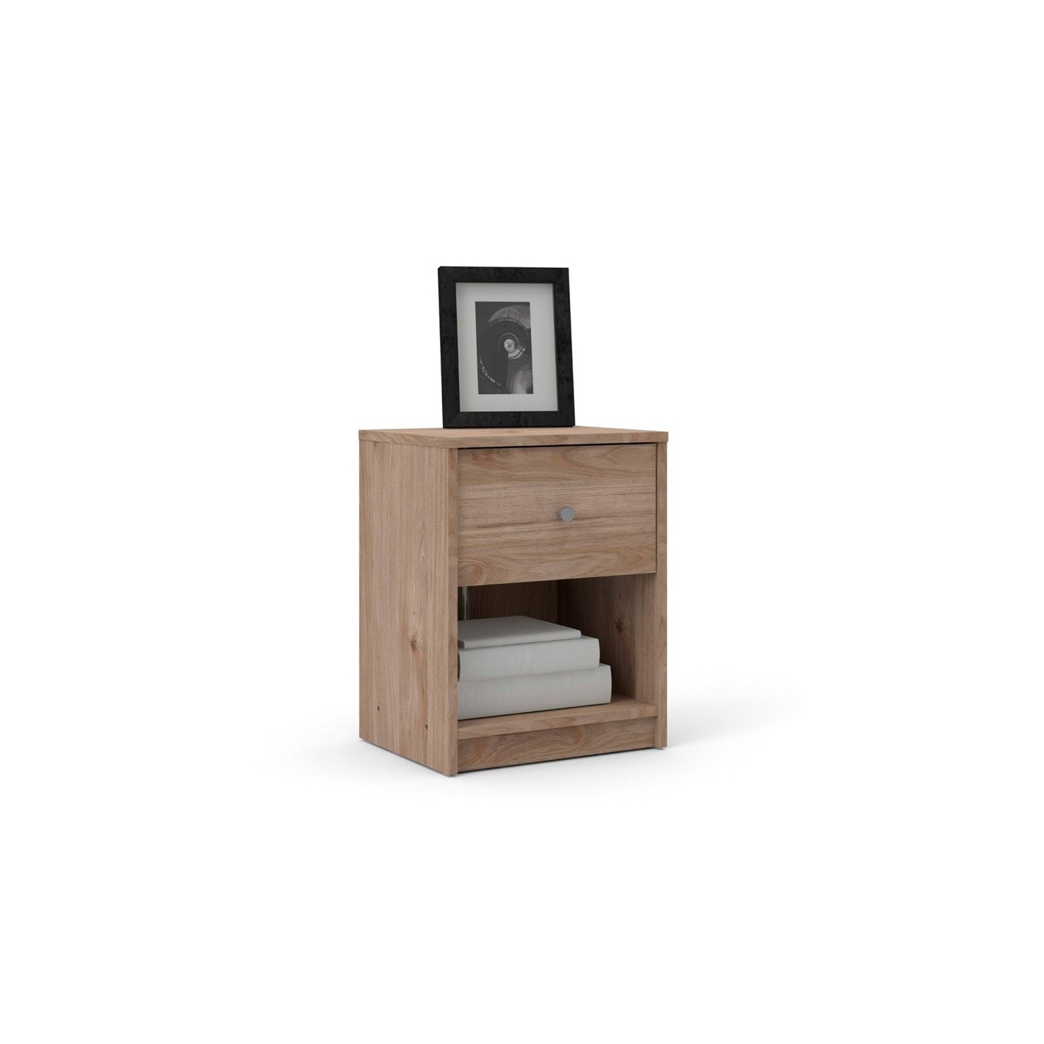 Tvilum Canada 2-Piece Furniture 1-Drawer Nightstand Set in Jackson Hickory