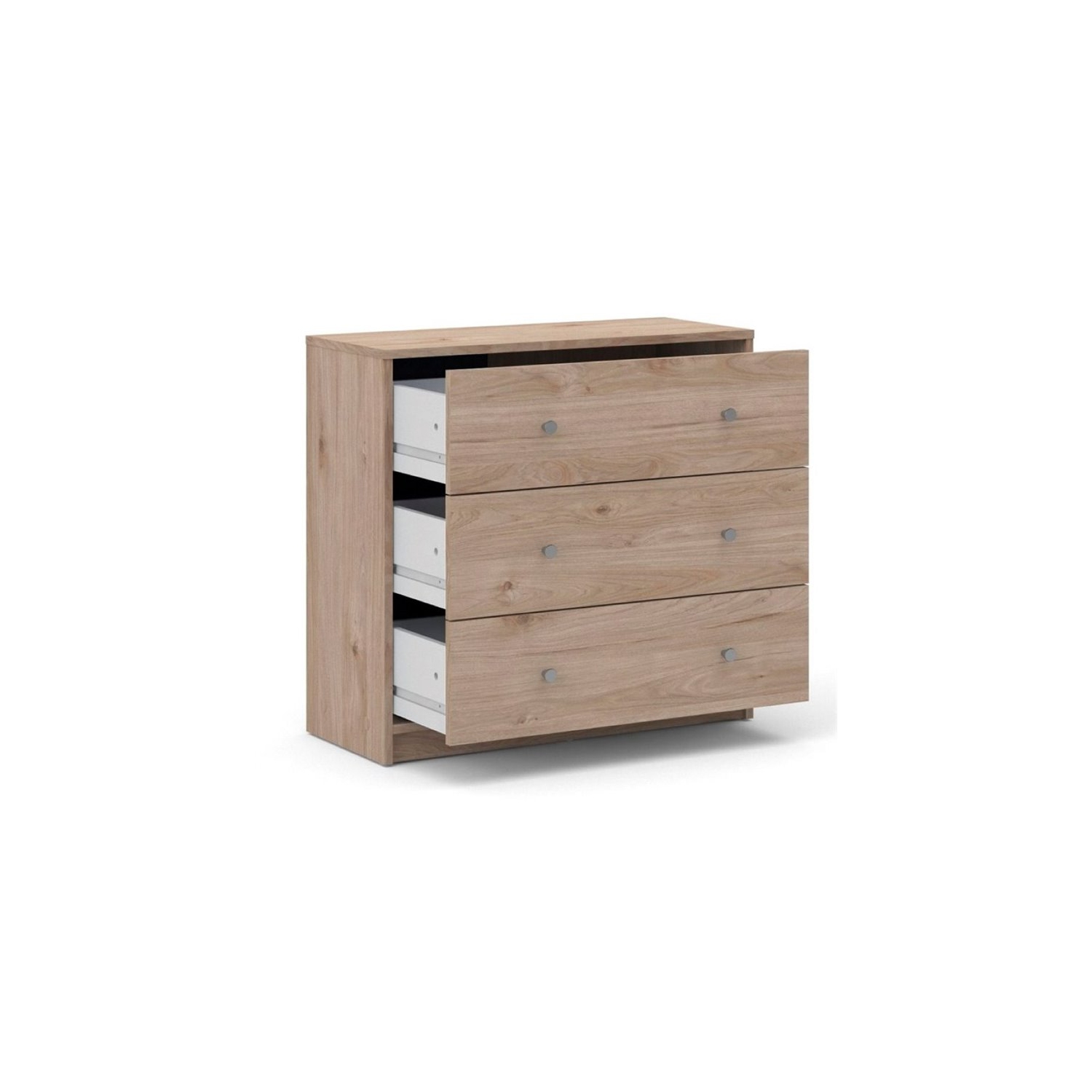 Tvilum Canada 3-Piece Set with 2 1-Drawer Nightstands and 3-Drawer Chest