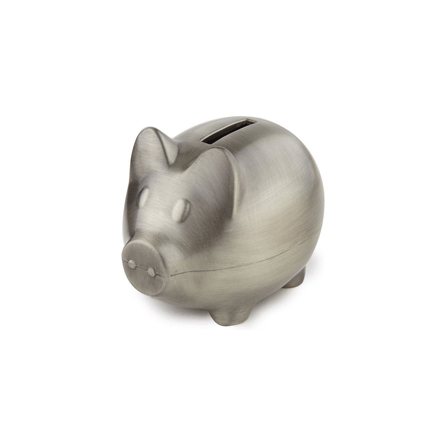 Tirelire en étain moderne en forme de cochonnet Jallo – cadeau pour enfants et adultes en argent antique