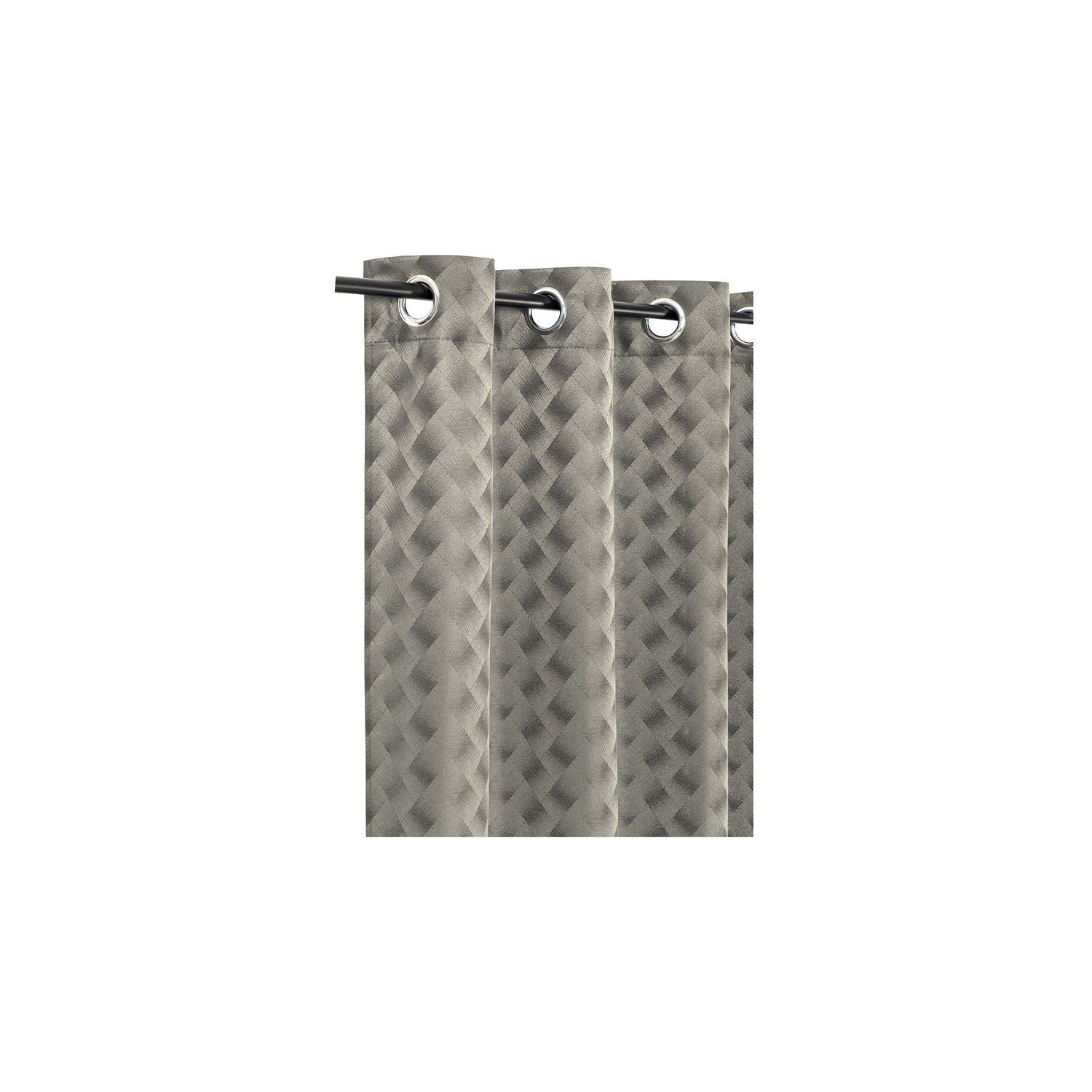 Safdie & Co. Rideau sans plis JACQUARD Brayden 84 po de long en taupe pluie