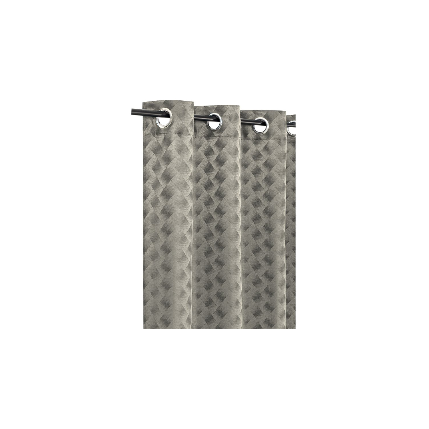 Safdie & Co. Rideau sans plis JACQUARD Brayden 84 po de long en taupe pluie